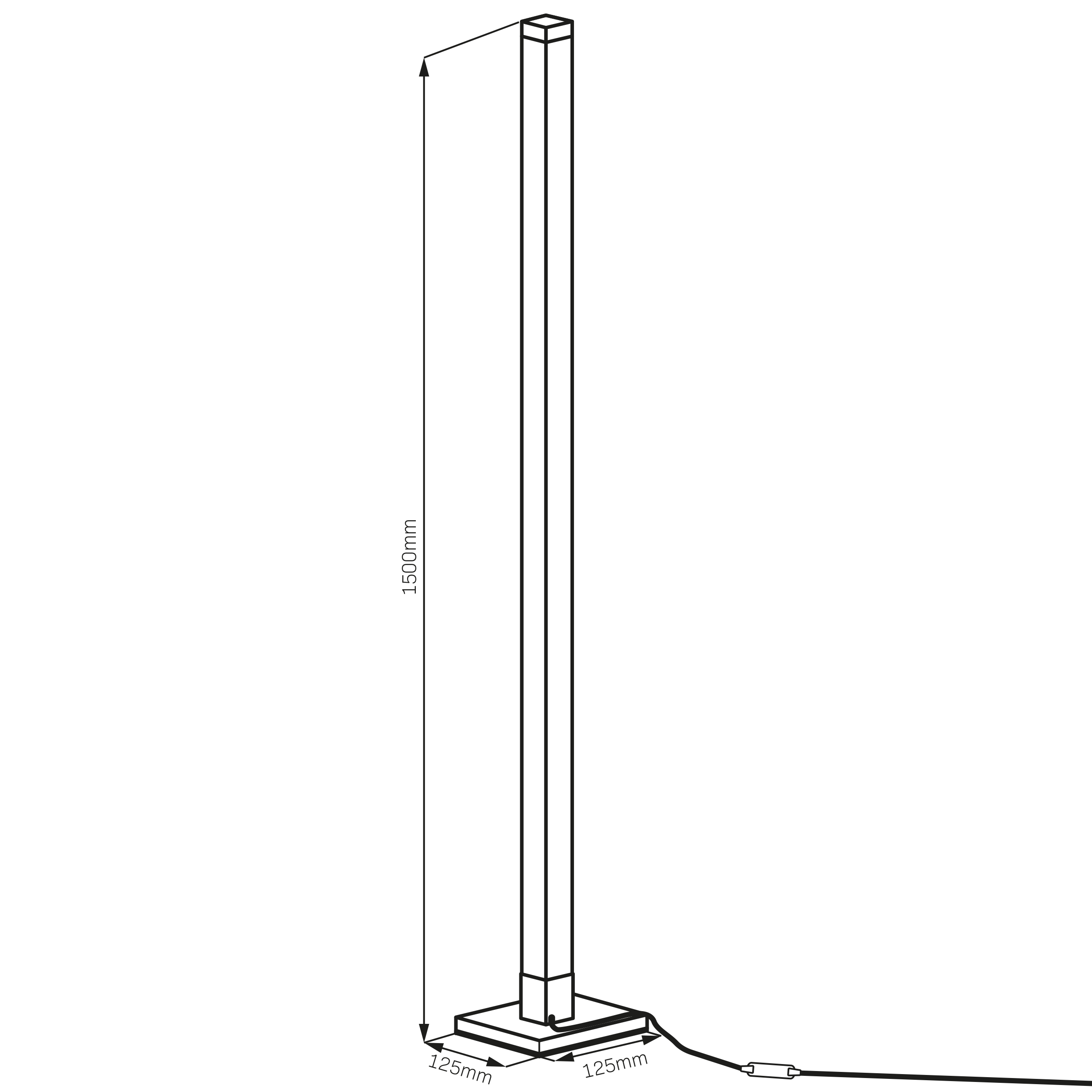 Lampa podłogowa Magical z pilotem RGBW Goldlux - 8