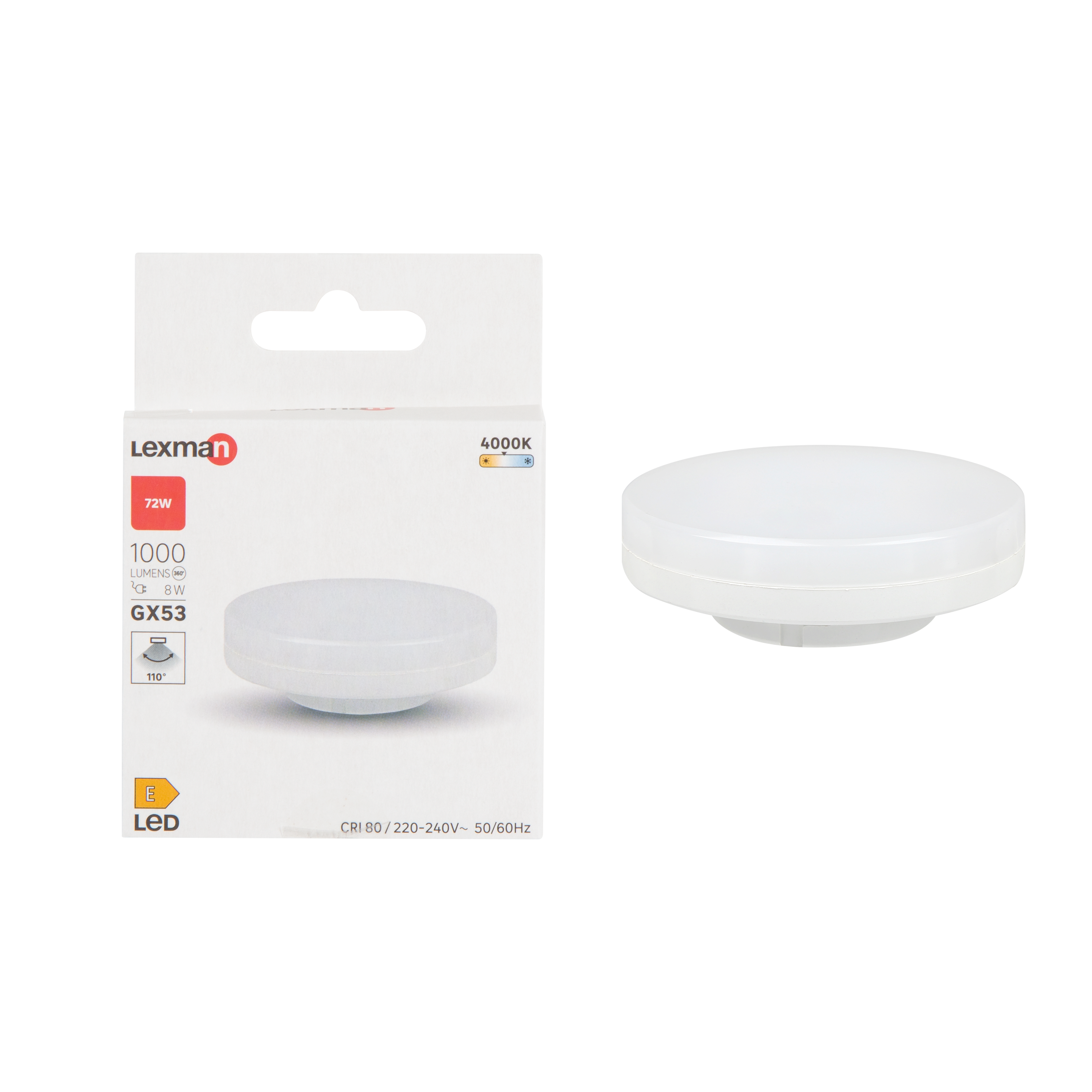 Bombilla led gx53 estándar 1000 lm blanco deslustrado