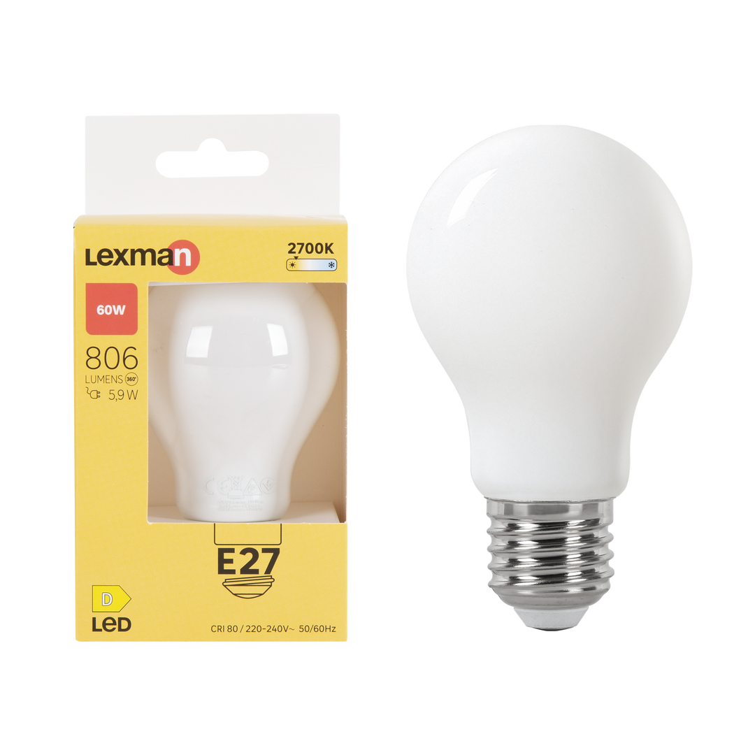 Λάμπα Led LEXMAN Ε27 806LM 5,9W θερμό λευκό