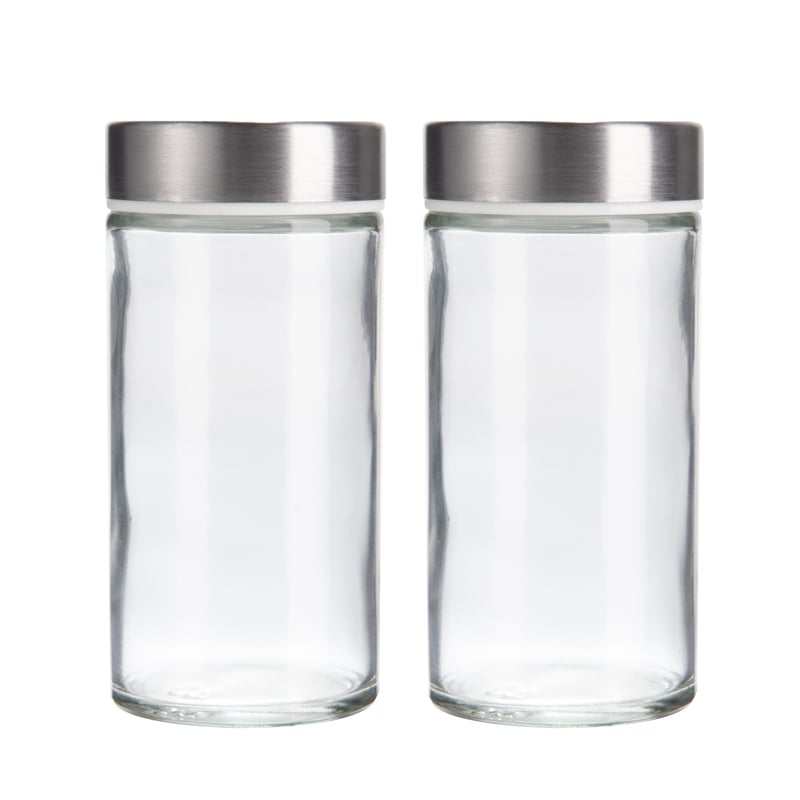 Zestaw pojemników szklanych z metalową pokrywką 2 szt. Delinia