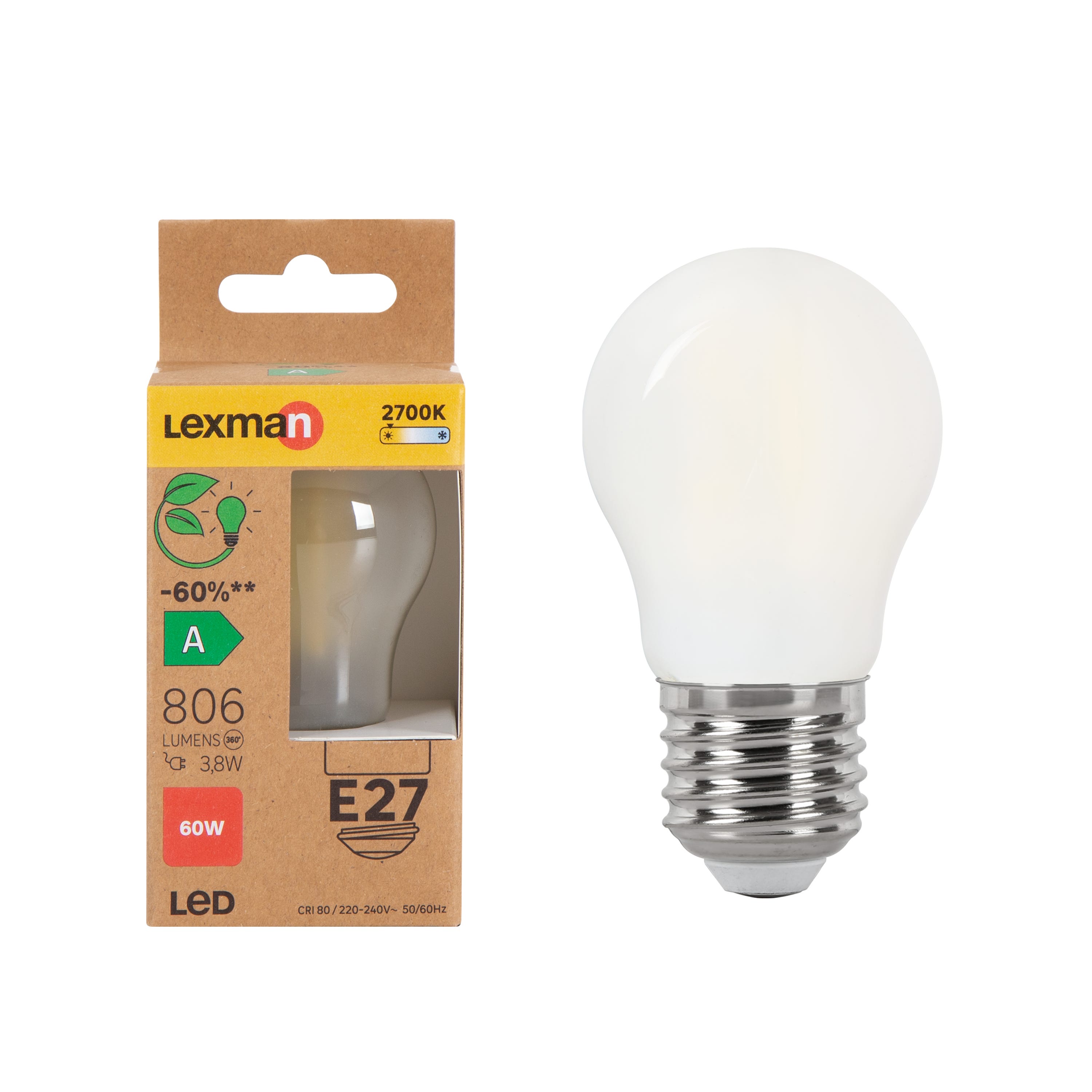 Ampoule led dépoli standard E27 1521 Lm 100 W blanc chaud, LEXMAN Ampoule led dépoli standard E27 1521 Lm 100 W blanc chaud, LEXMAN