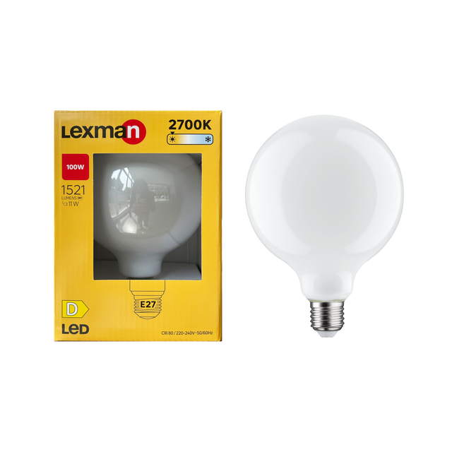 Ampoule led E27, 1521lm = 100W, blanc chaud, LEXMAN
