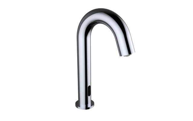 Grifo de lavabo CLEVER Urban electrónico con sensor infrarrojos caño alto cromo brillo. Apertura en frío. Antical. Latón