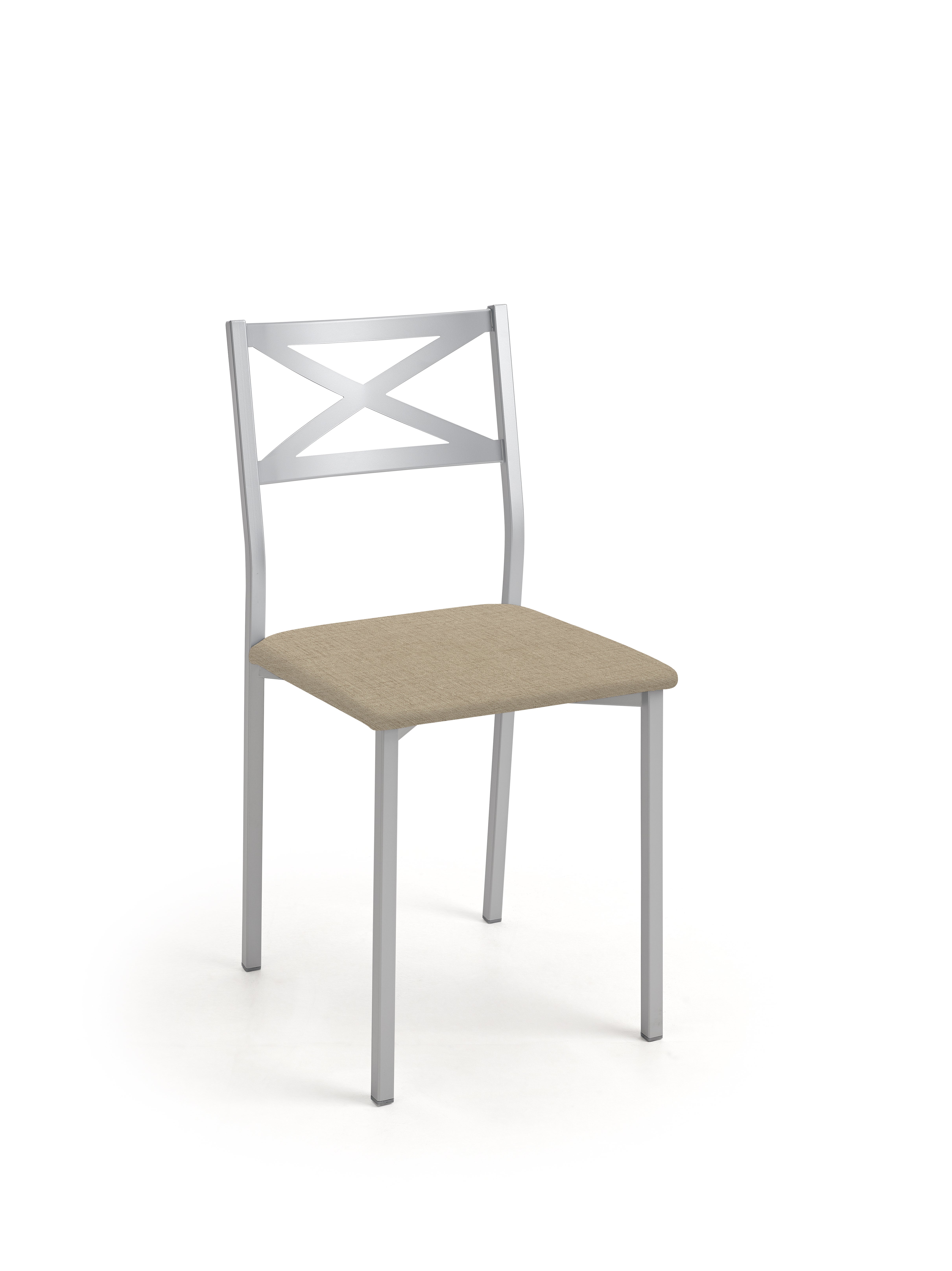 Silla de cocina bárbara aluminio piedra 38x86x47cm