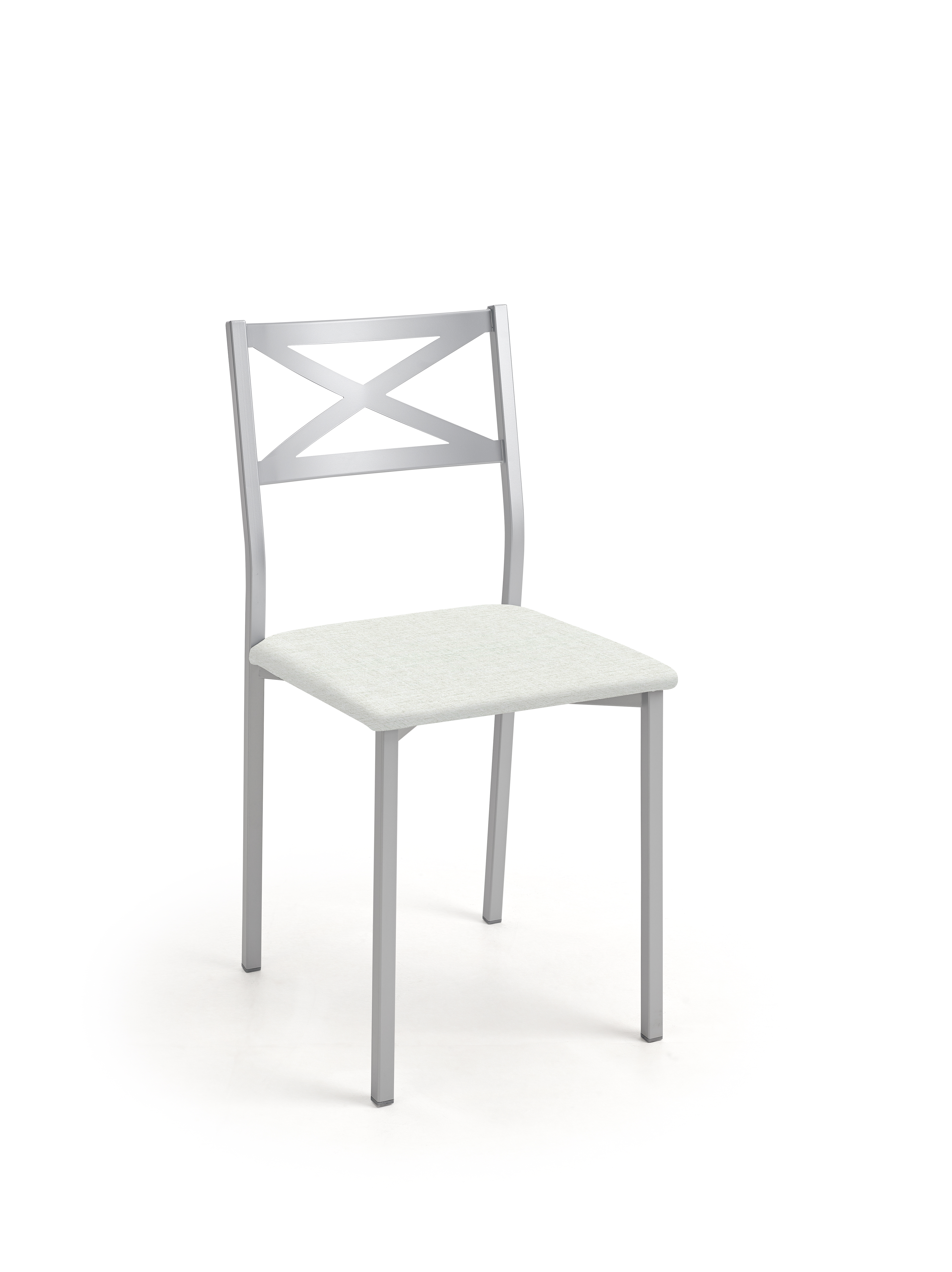 Silla de cocina bárbara aluminio nieve 38x86x47cm