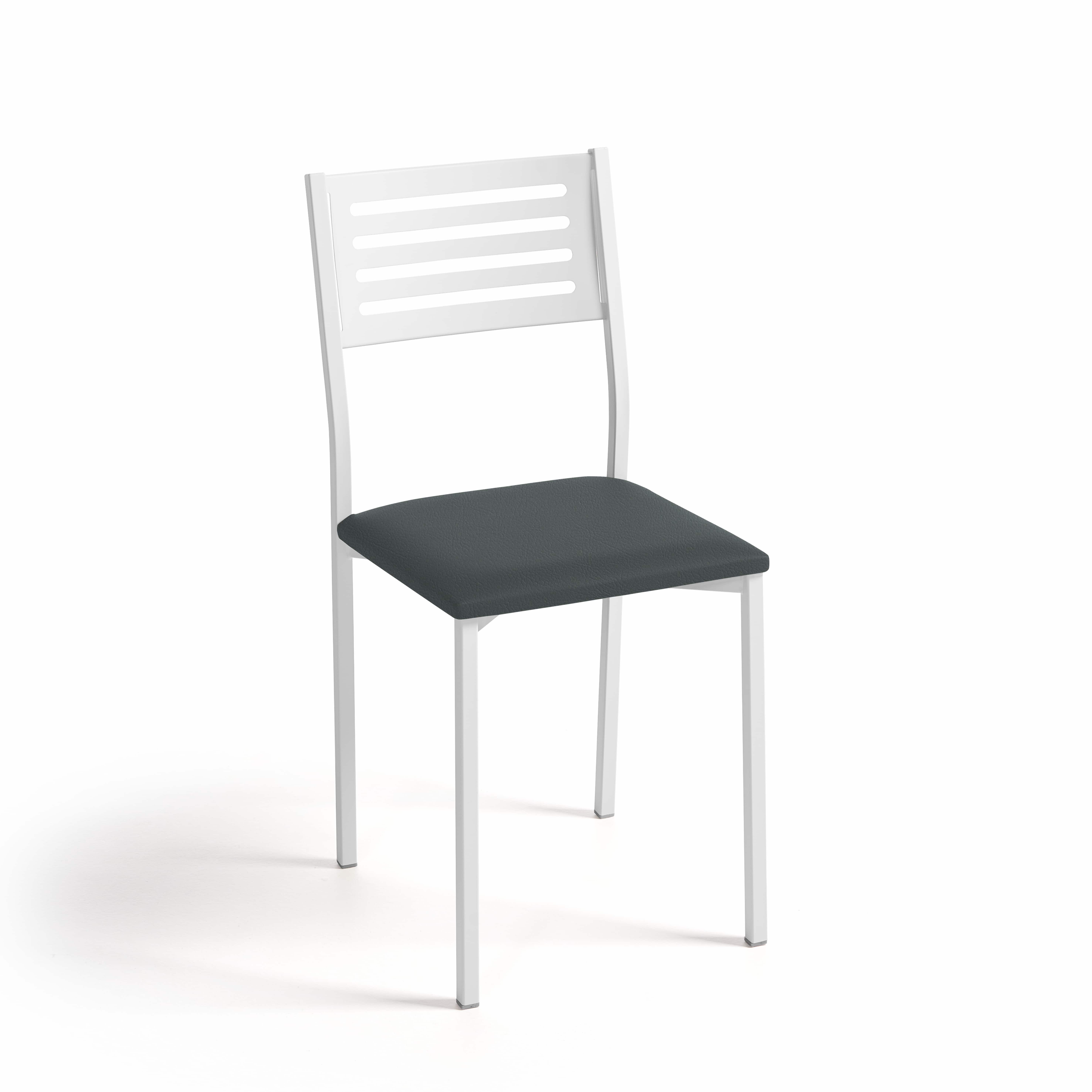 Silla de cocina kelsa de aluminio silver grafito 38x86x47cm