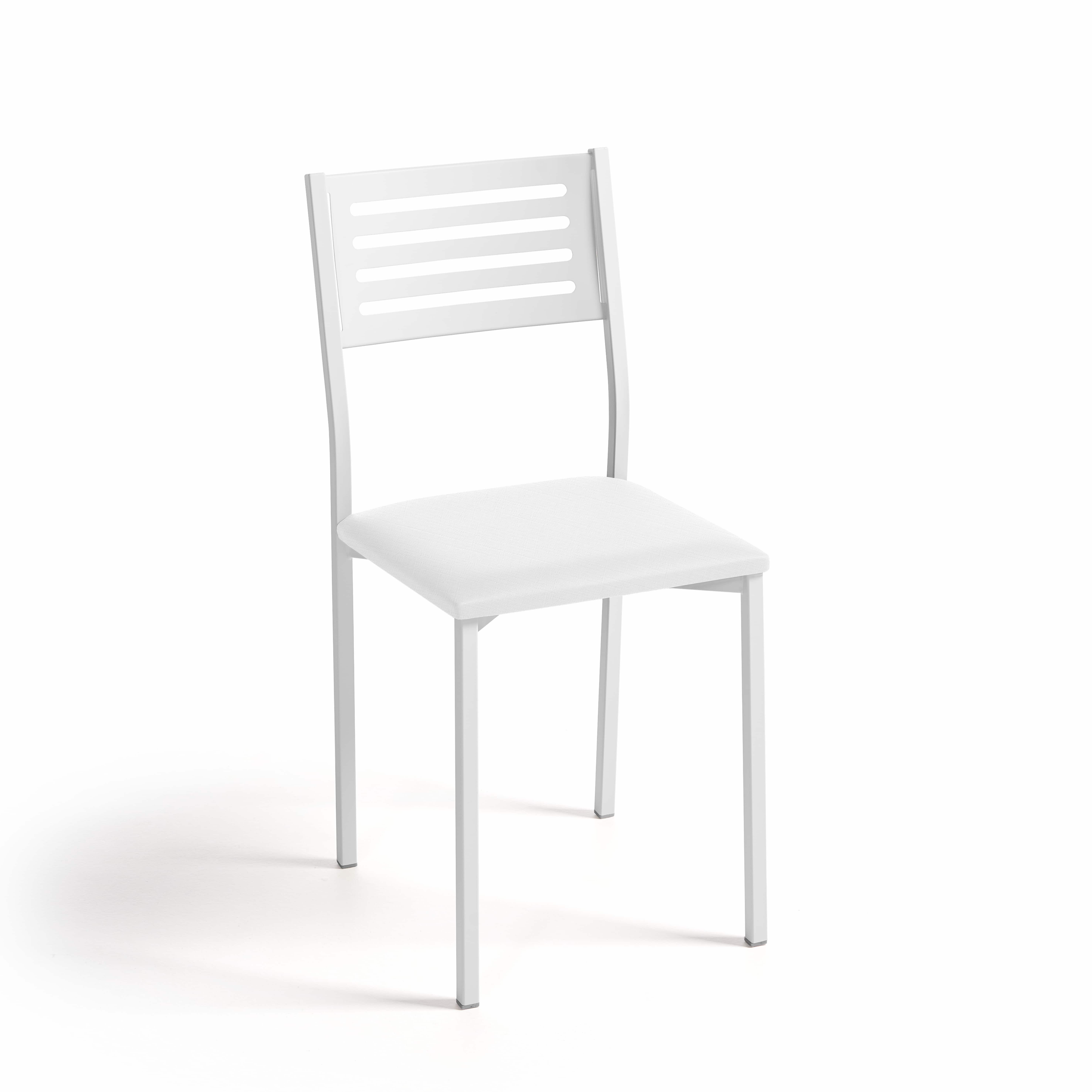 Silla de cocina kelsa de aluminio michigan blanca 38x86x47cm