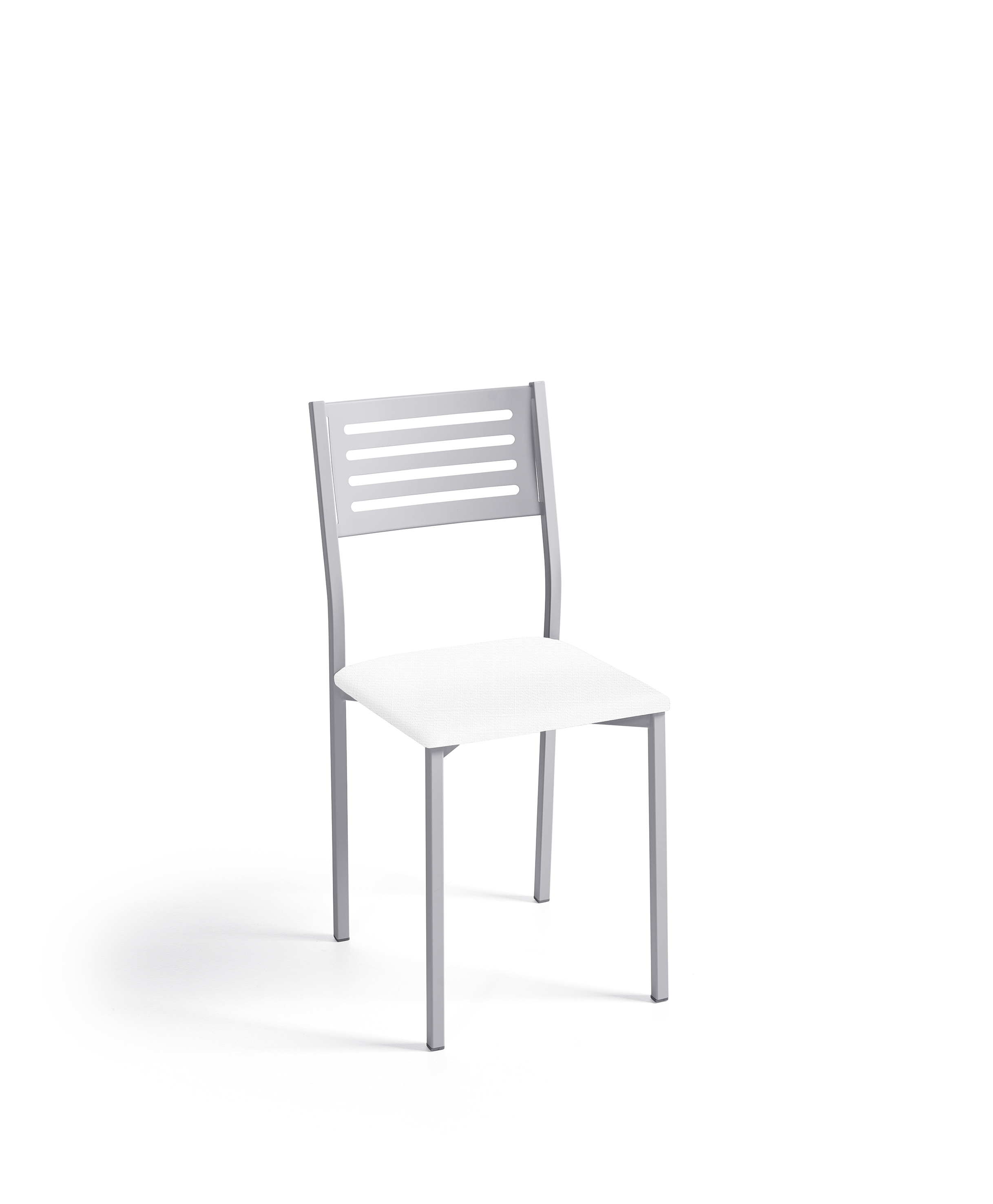 Silla de cocina kelsa de aluminio michigan blanca 38x86x47cm