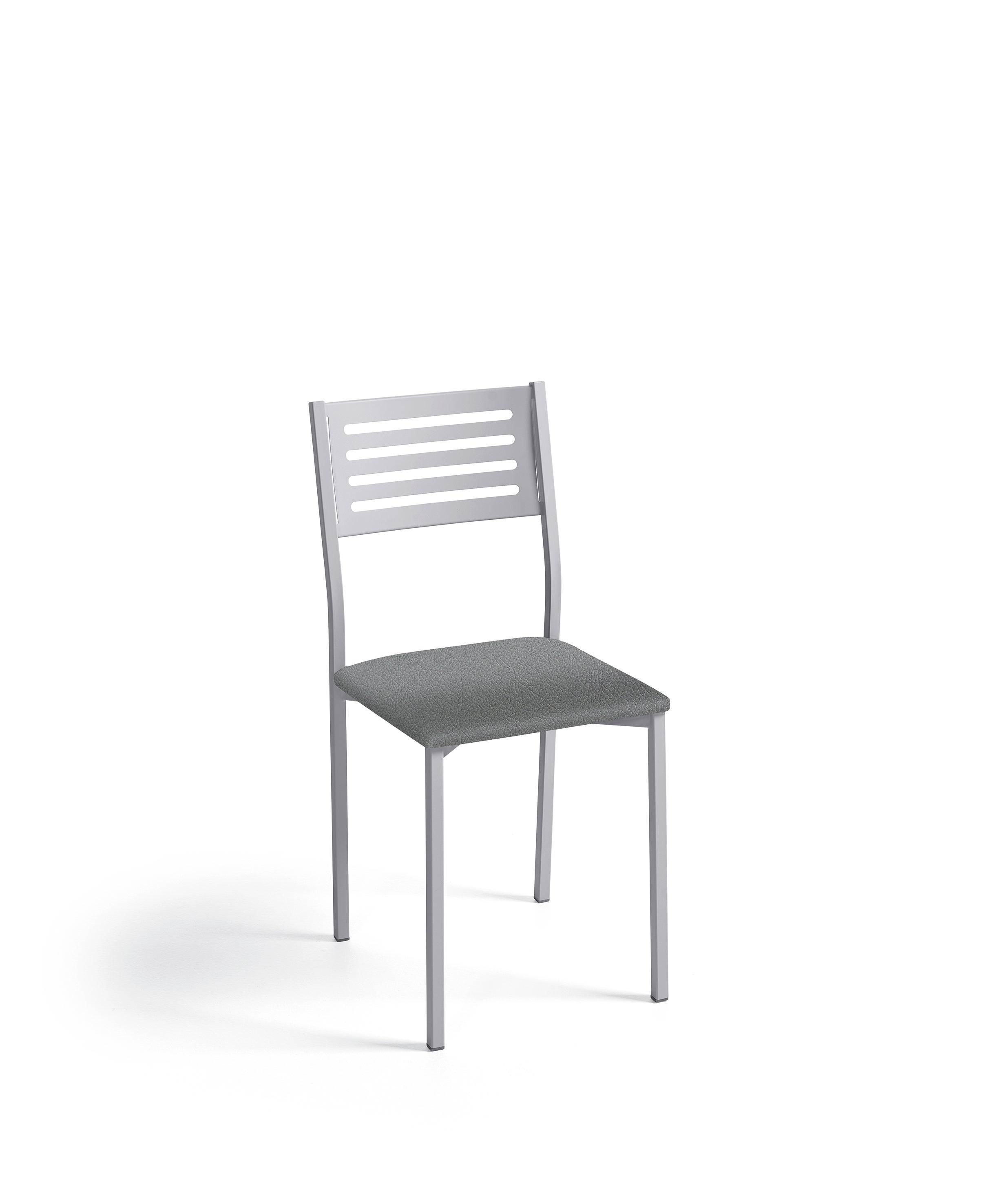 Silla de cocina kelsa de aluminio silver grafito 38x86x47cm