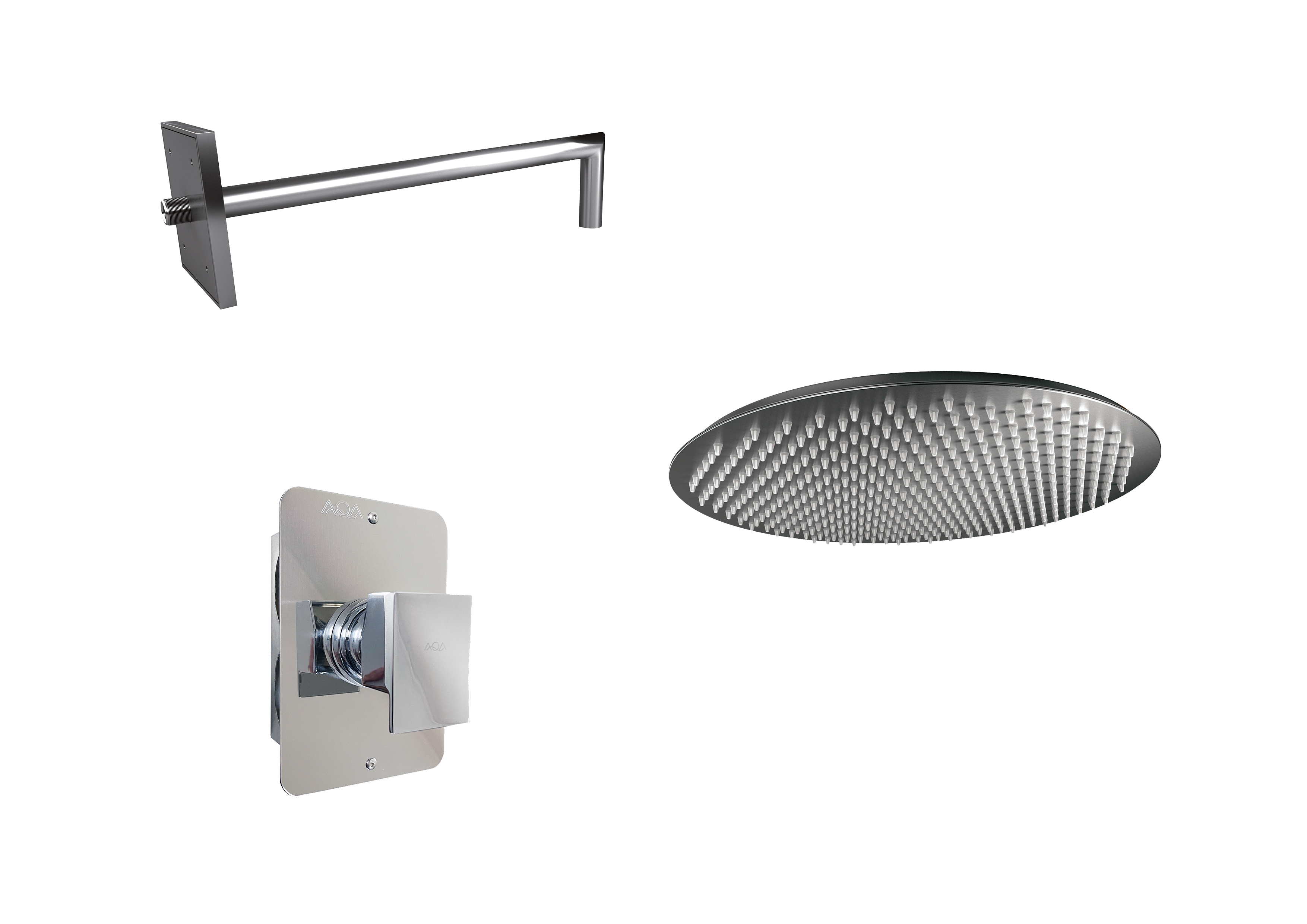 Kit de ducha para piscina pr40b aqa de acero inoxidable