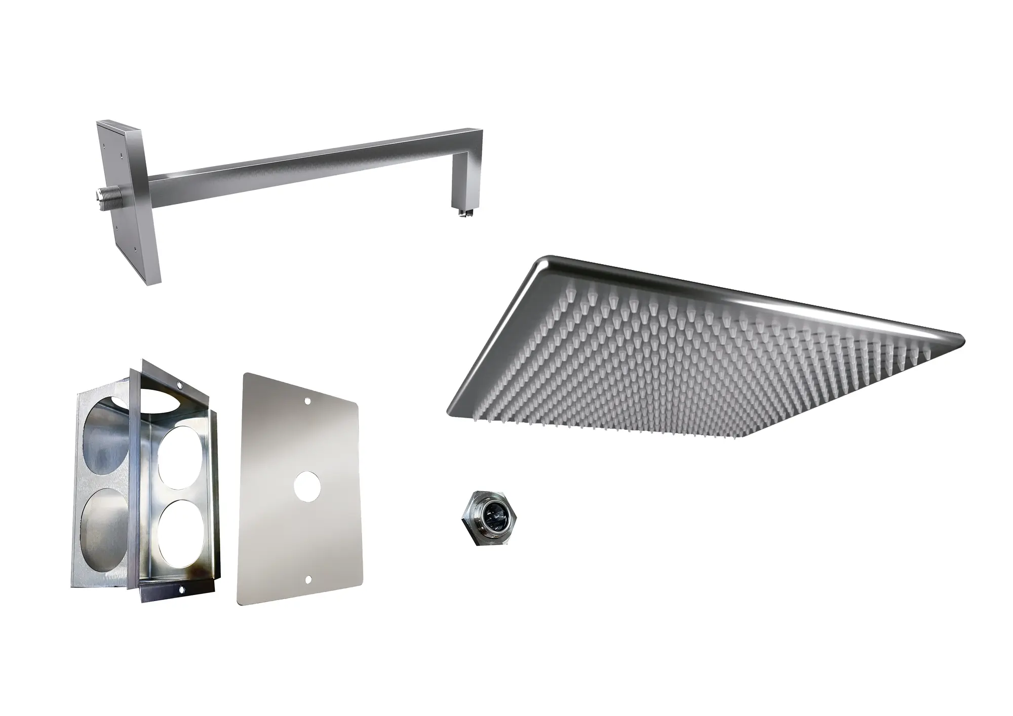 Kit de ducha para piscina pc30s aqa de acero inoxidable