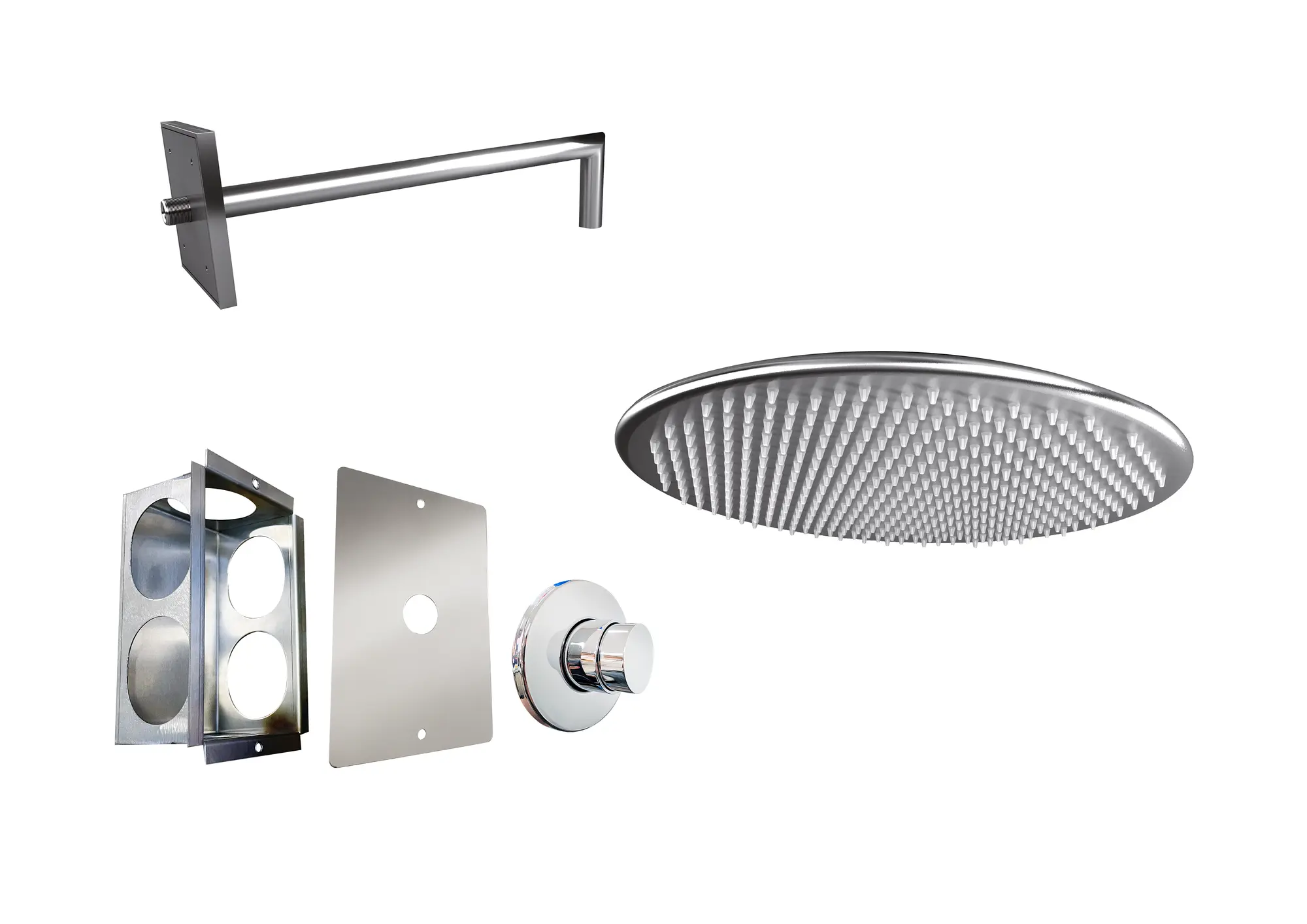 Kit de ducha para piscina pr30a aqa de acero inoxidable