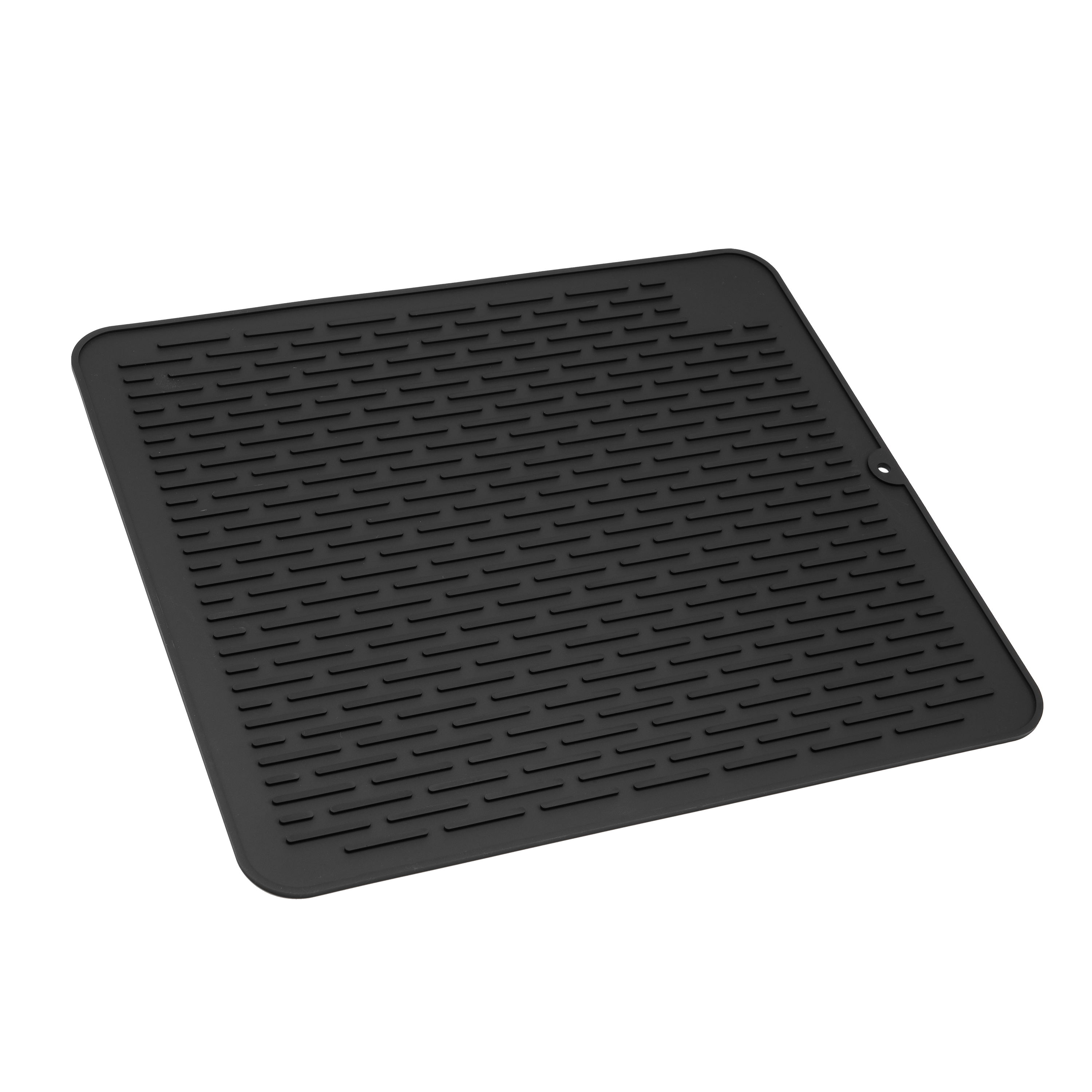 Tapete escurreplatos negro de silicona delinia casual 45x40 cm