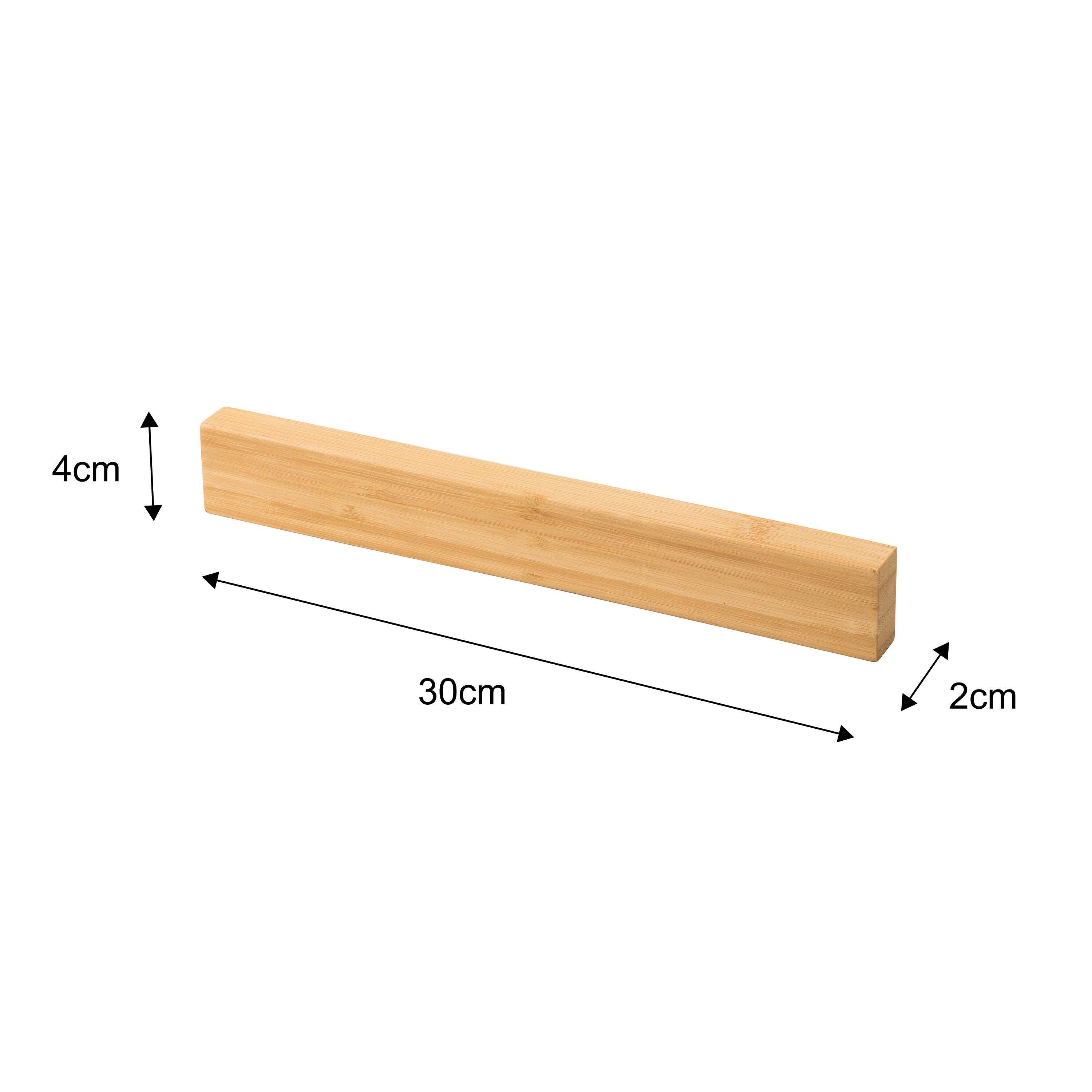 Portautensili da cucina magnetico da parete tassello<multisep/>gancio marrone P 30 cm - 5