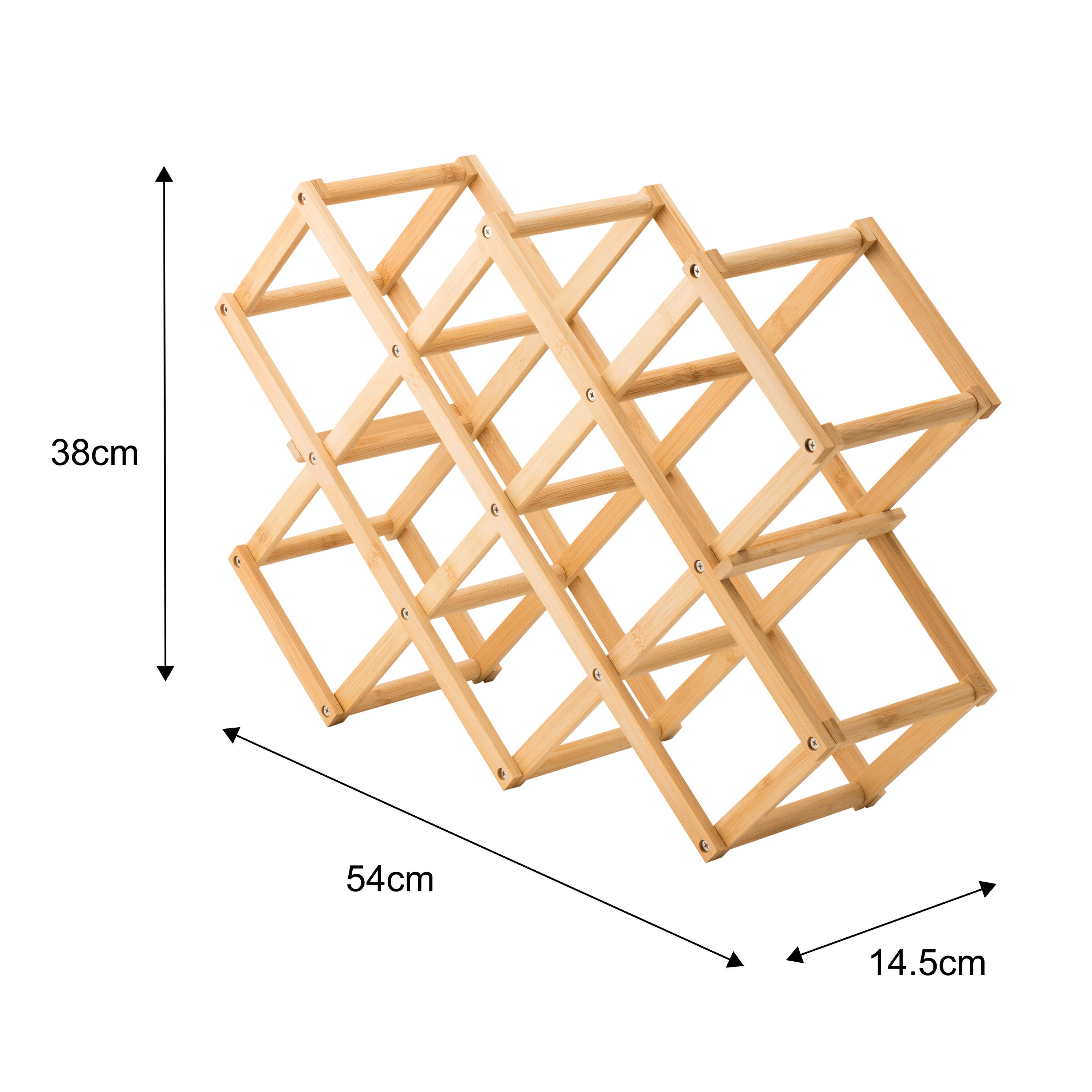 Garrafeira dobrável para 10 garrafas 14,5X55,5X38 cm Delinia Kyoto - 3