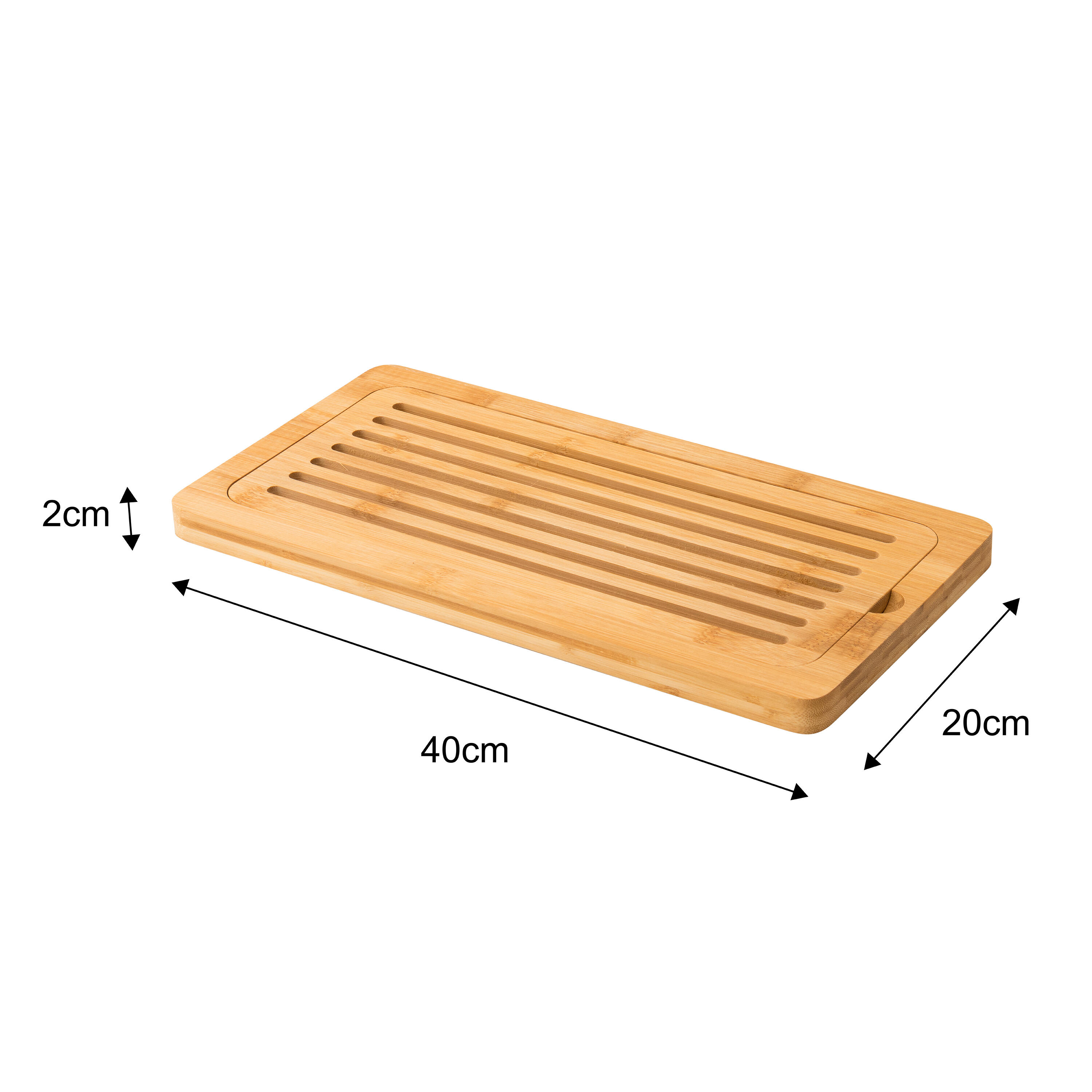 Tagliere DELINIA rettangolare in bambù beige 20 x 40 cm - 6