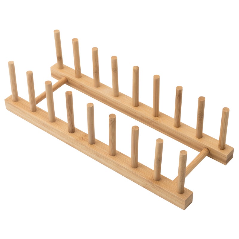 Stojak na pokrywki i patelnie bambusowy Delinia