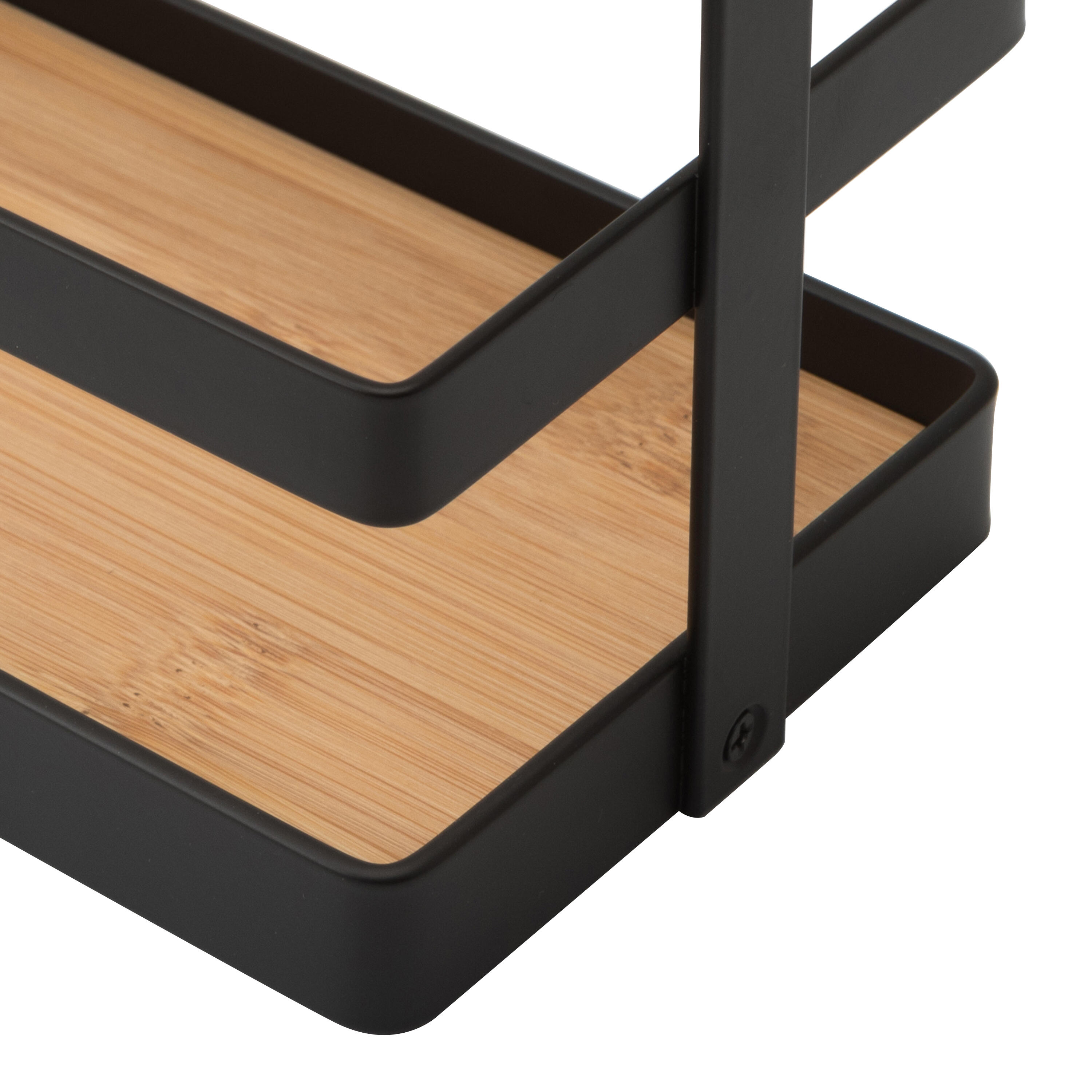Cesto de bambu e metal preto para especiarias 19,8X10X20 cm Delinia Casual - 5