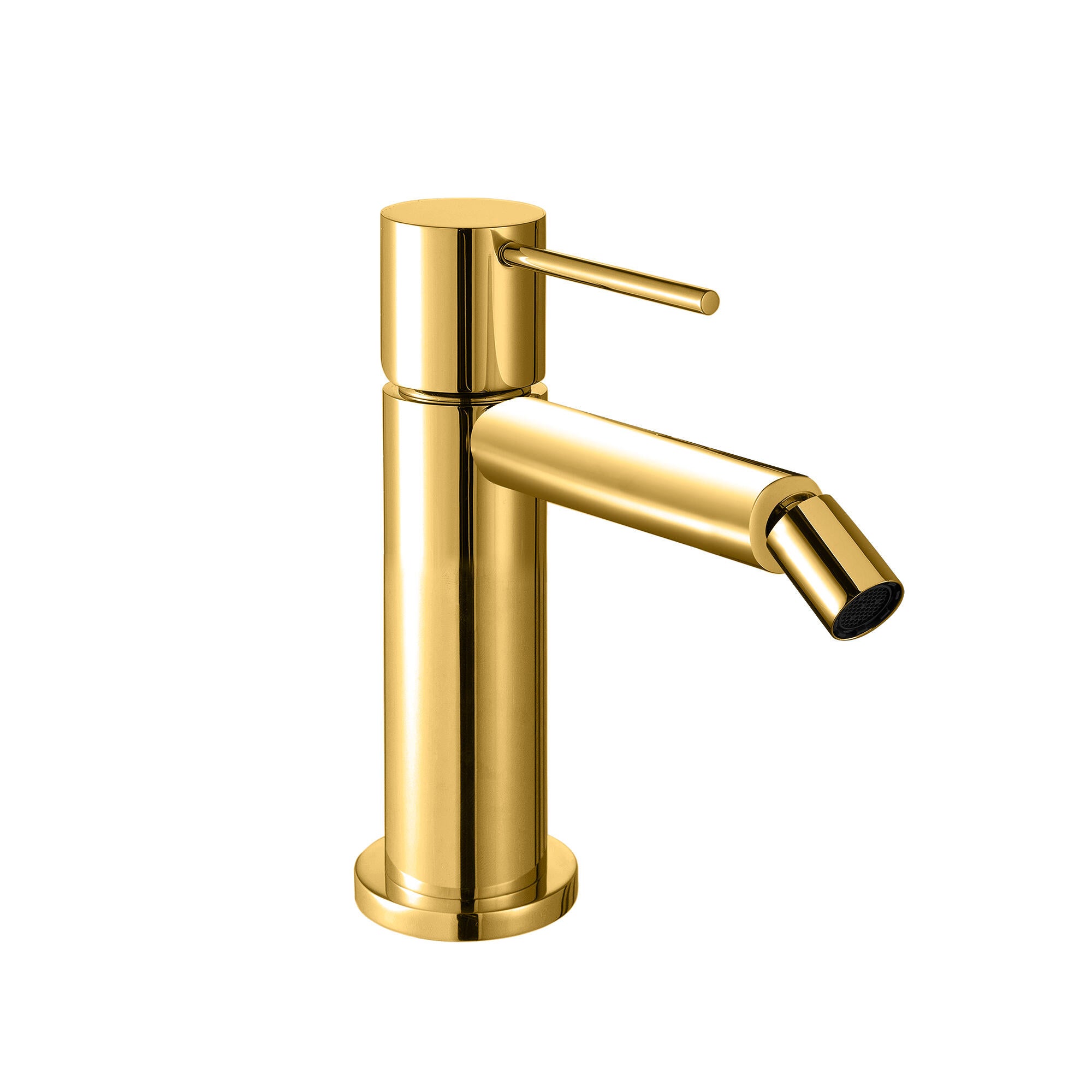 Grifo monomando de bidé maier look oro brillo. latón