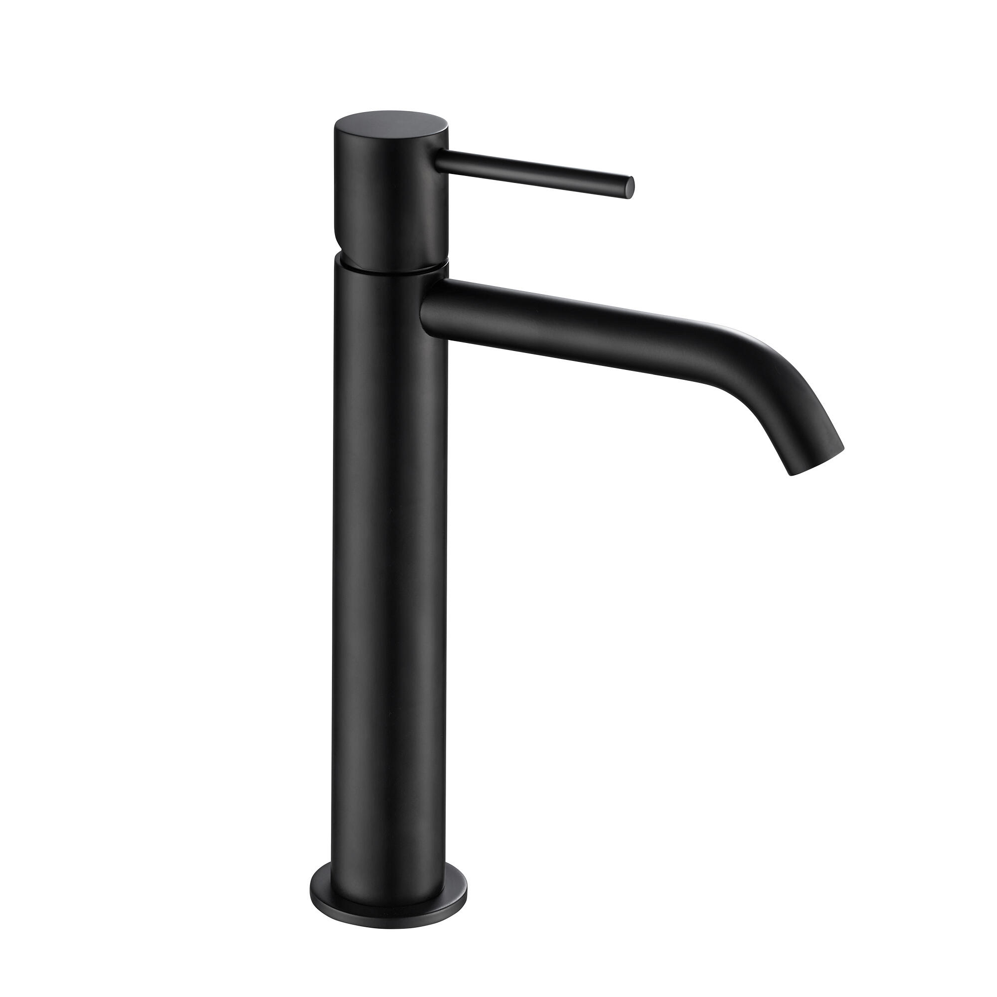 Grifo lavabo alto maier look negro mate