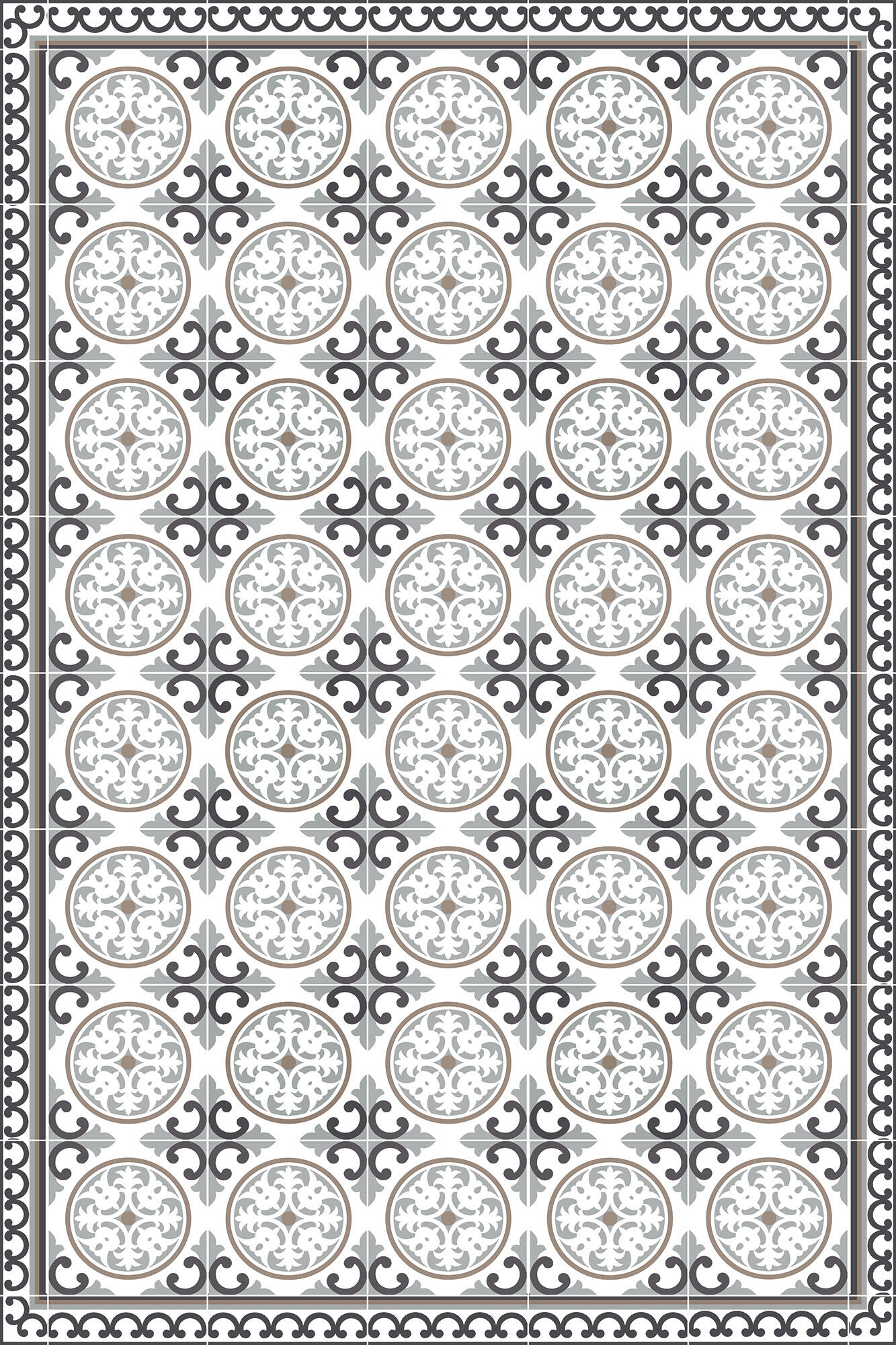 Alfombra exterior/interior pvc siro negro 120x180cm