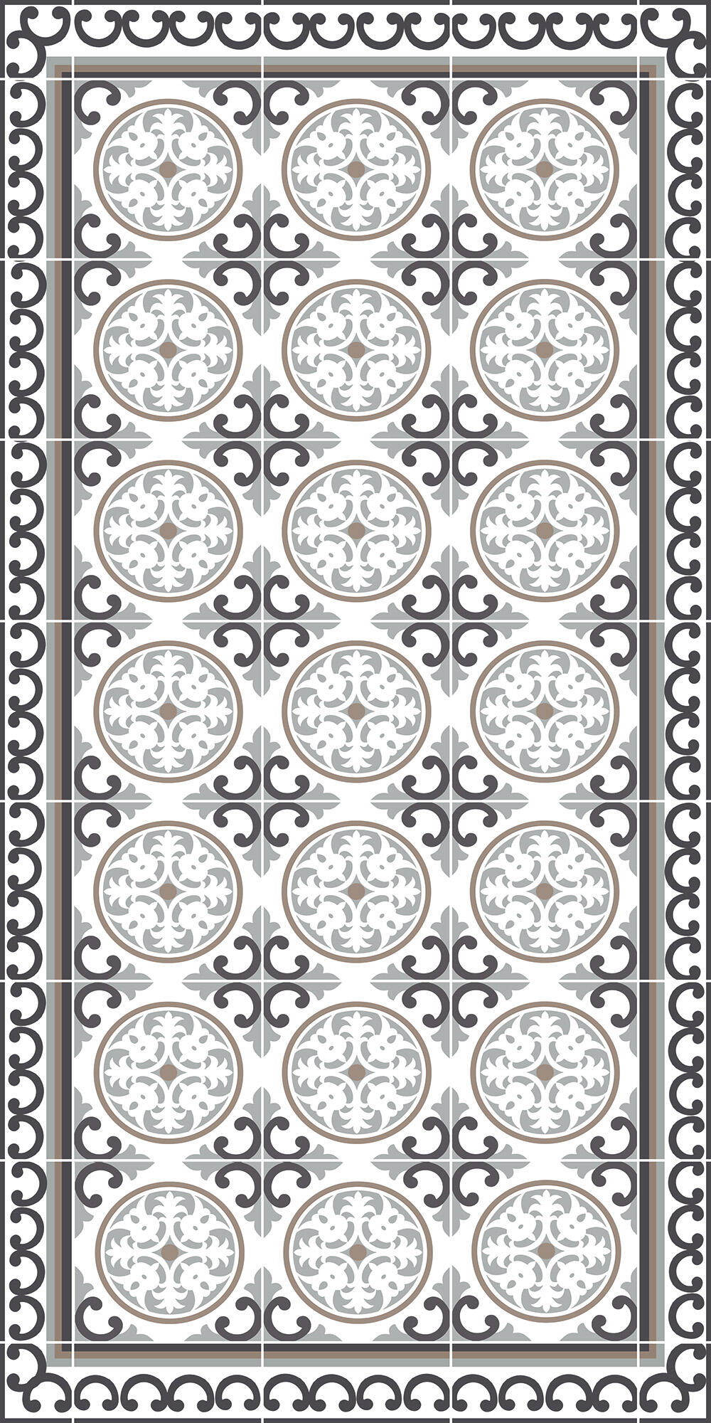 Alfombra pie de cama exterior/interior pvc tejido plano base antideslizante siro negro 60x120cm