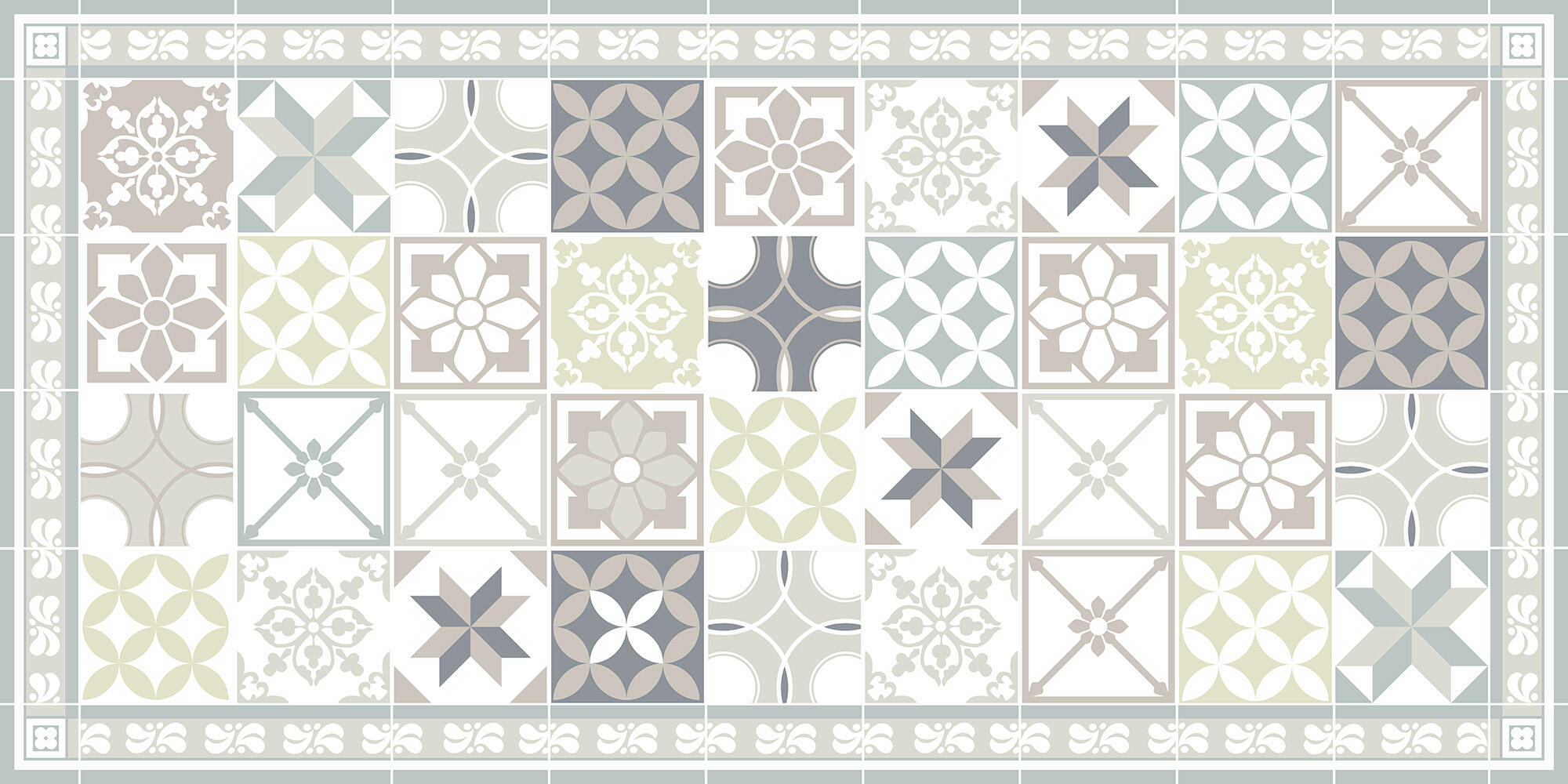 Alfombra pie de cama exterior/interior pvc forcat multicolor 60x120cm