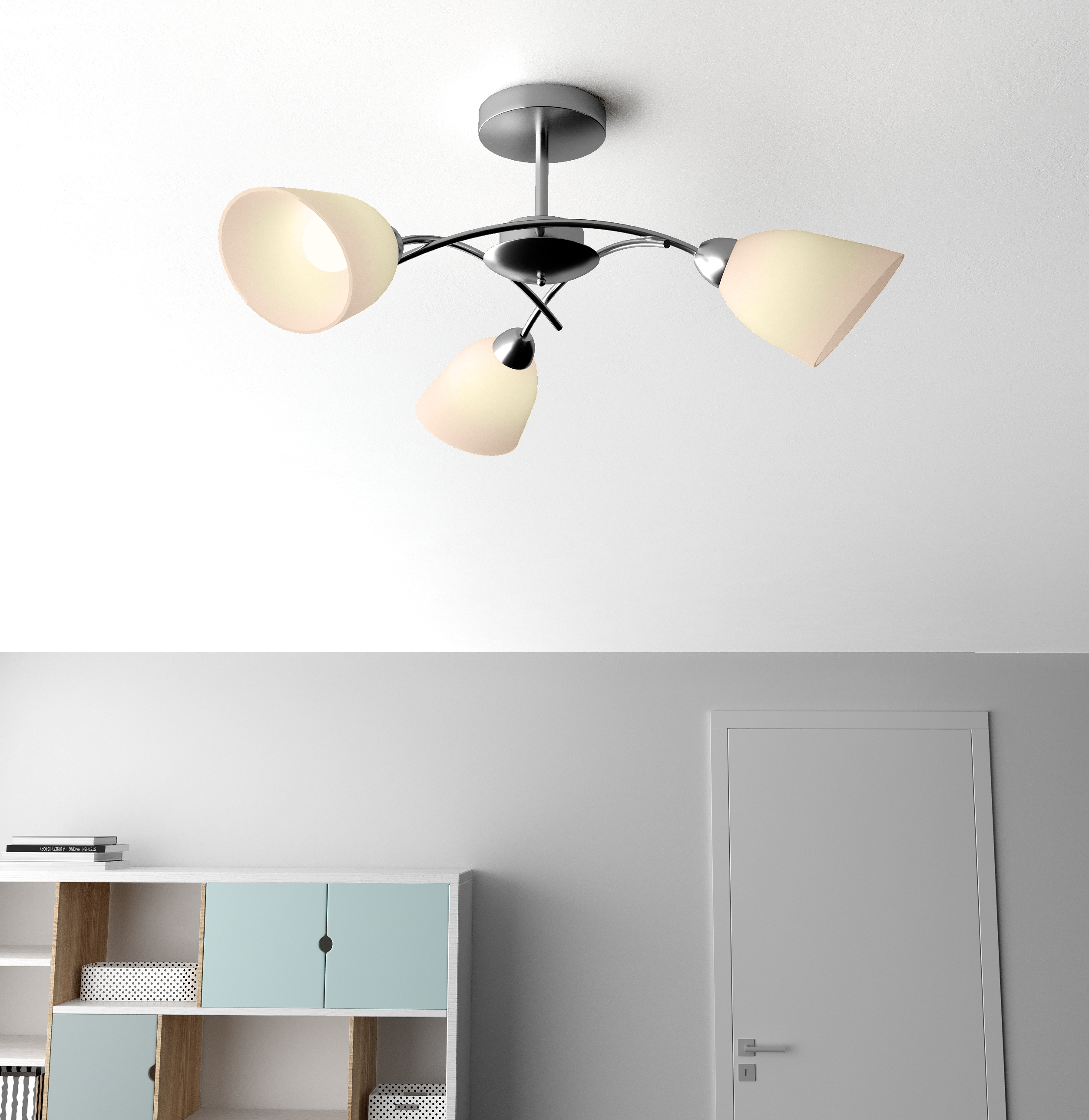 Lampa sufitowa Donna nikiel 3 x E27 Lamkur - 2