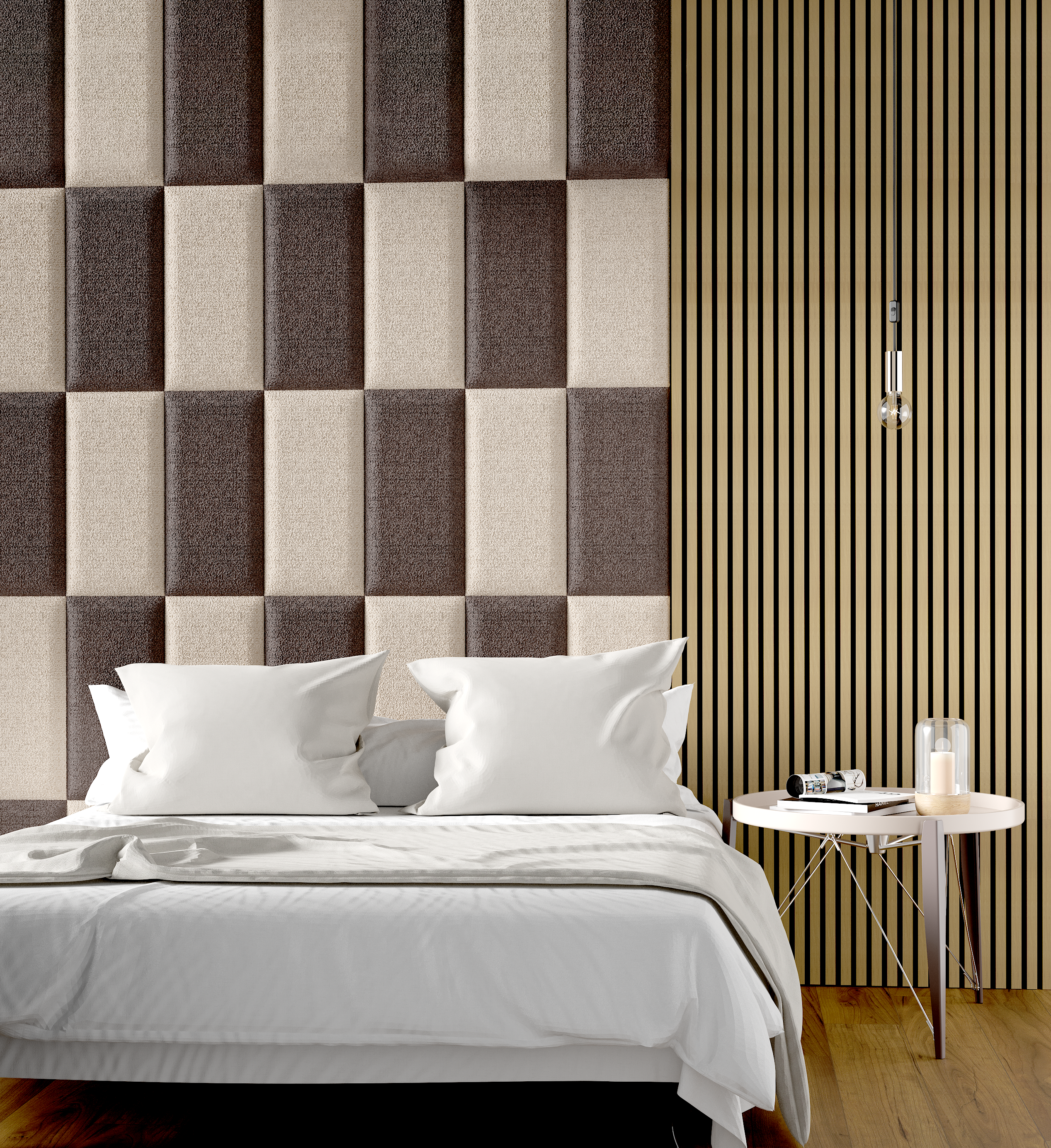 Panel ścienny tapicerowany prostokąt 60x30 cm N&N 03 Stelle - 3