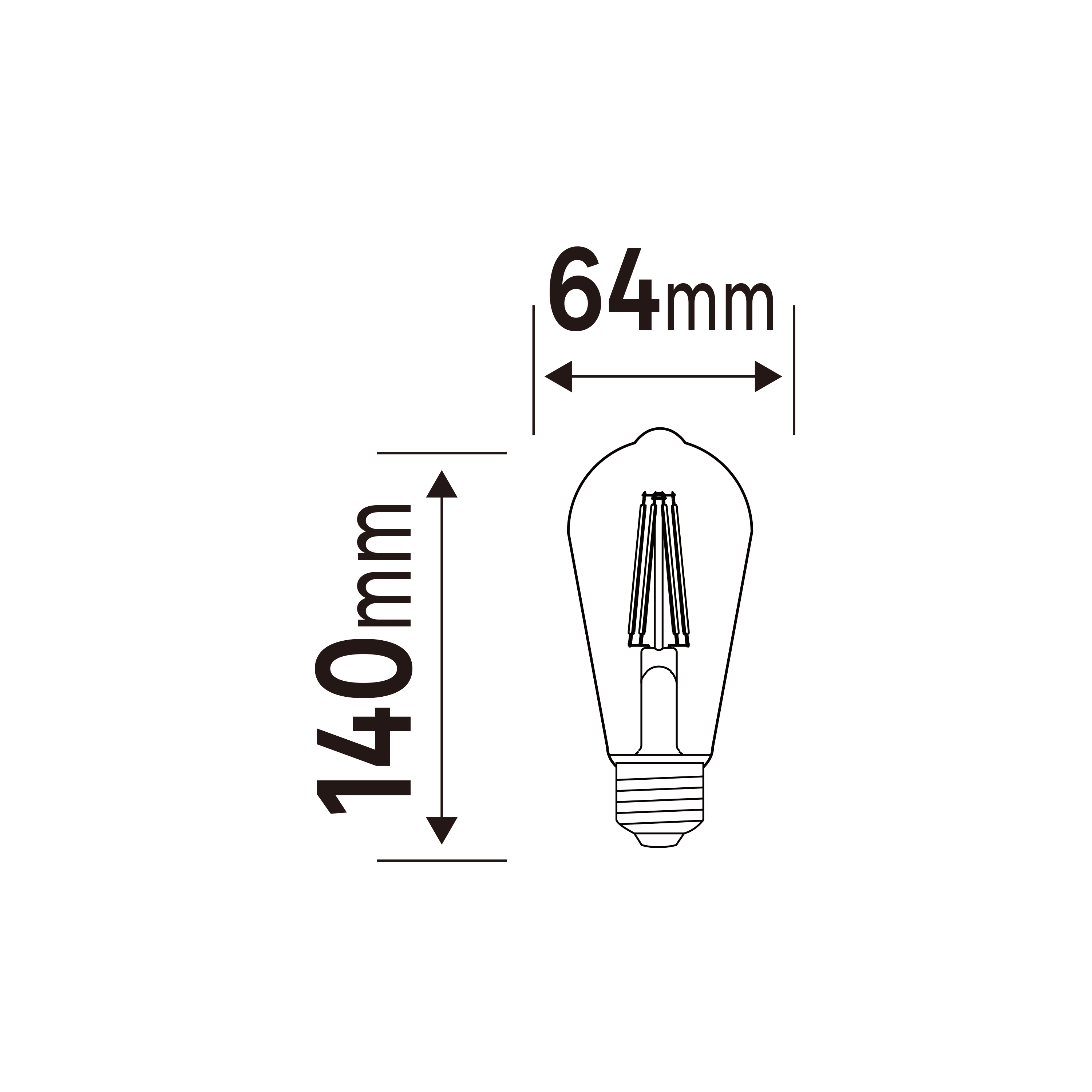 Conf. 2 Lampadine Led 4W Candela In Vetro Trasparente V-TAC Attacco E14 Vt 2174