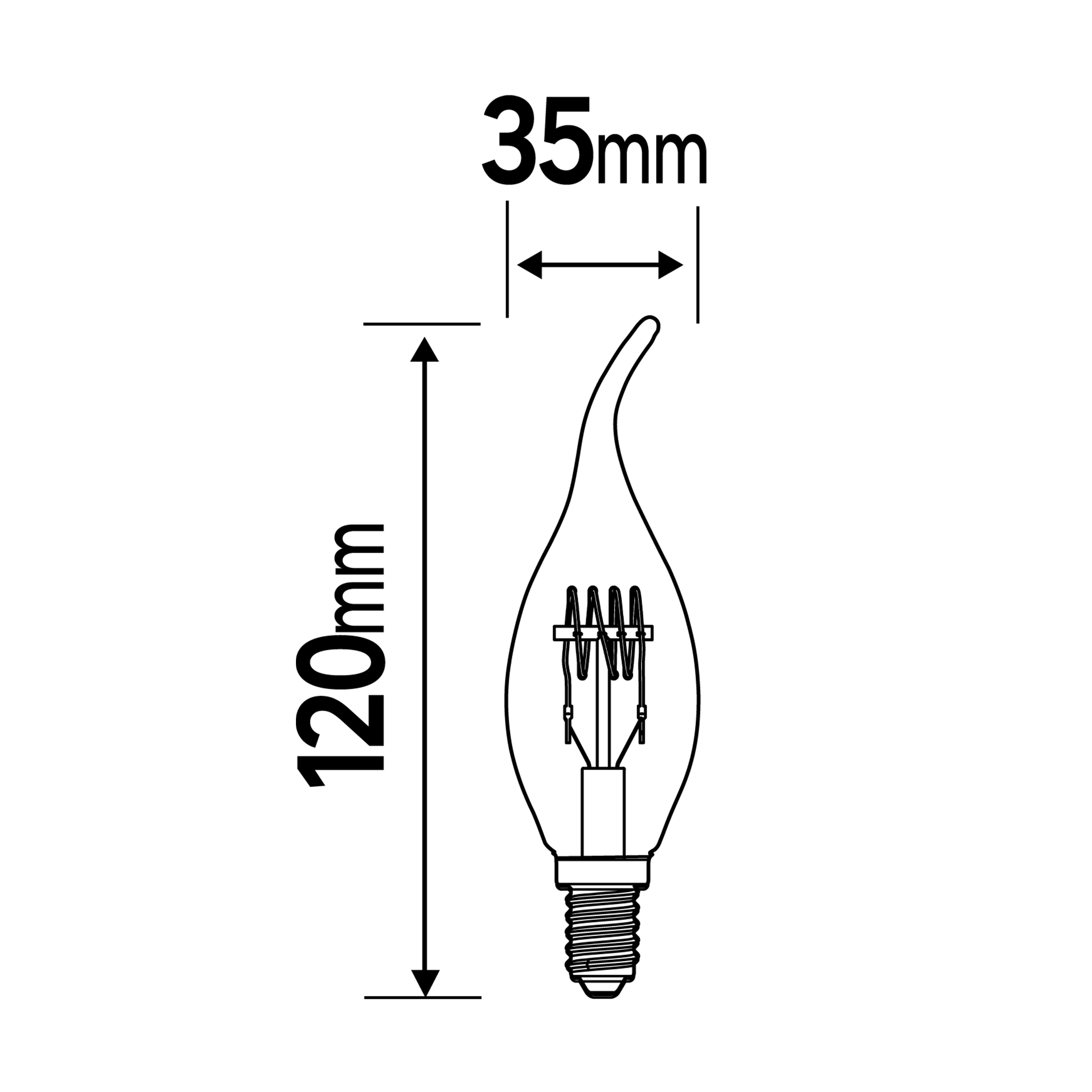 Lâmpada led filamento CF35E14 200lm 2200K ESP Lexman - 5