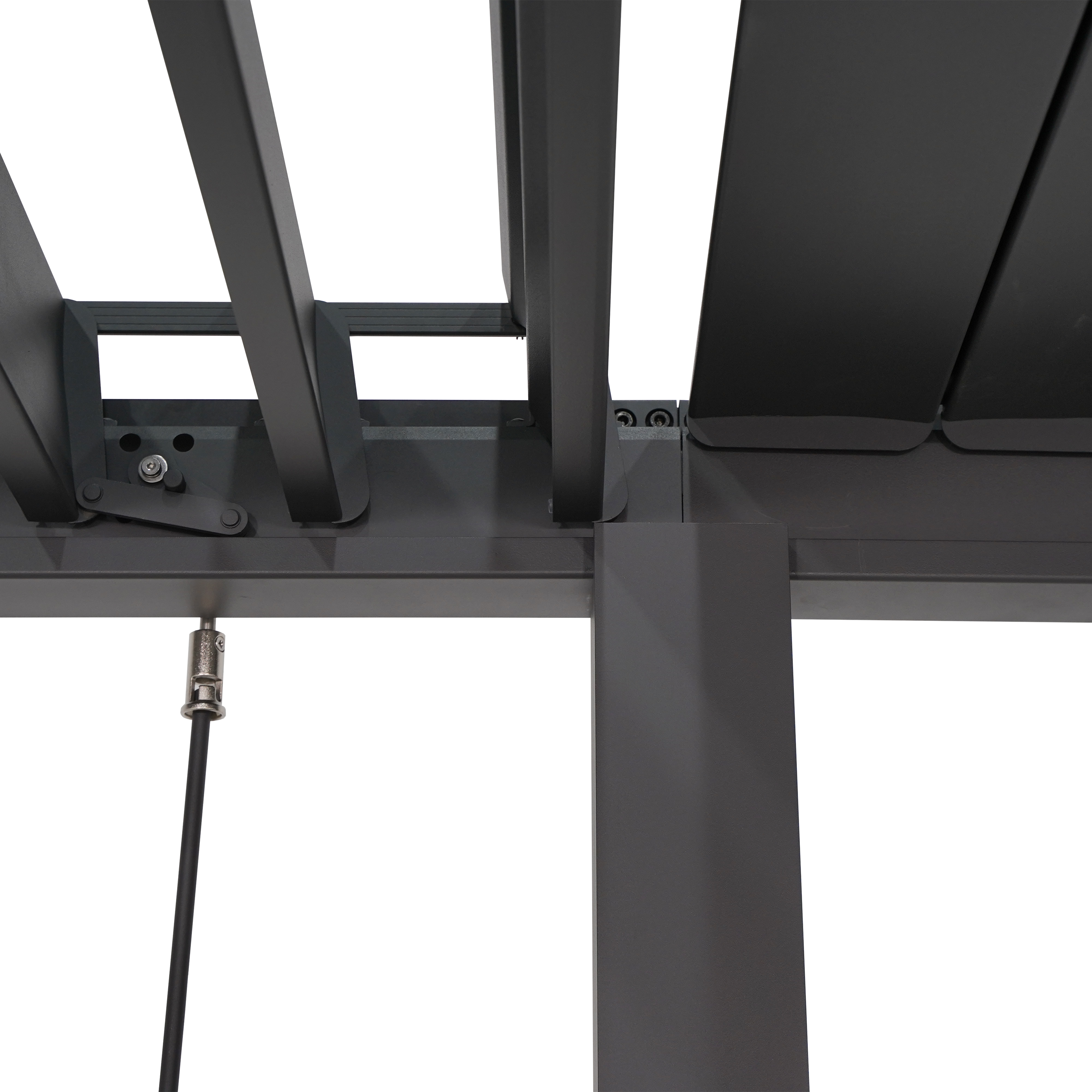 Pergola in alluminio grigio scuro 4 x 4 m - Modus NATERIAL - 18