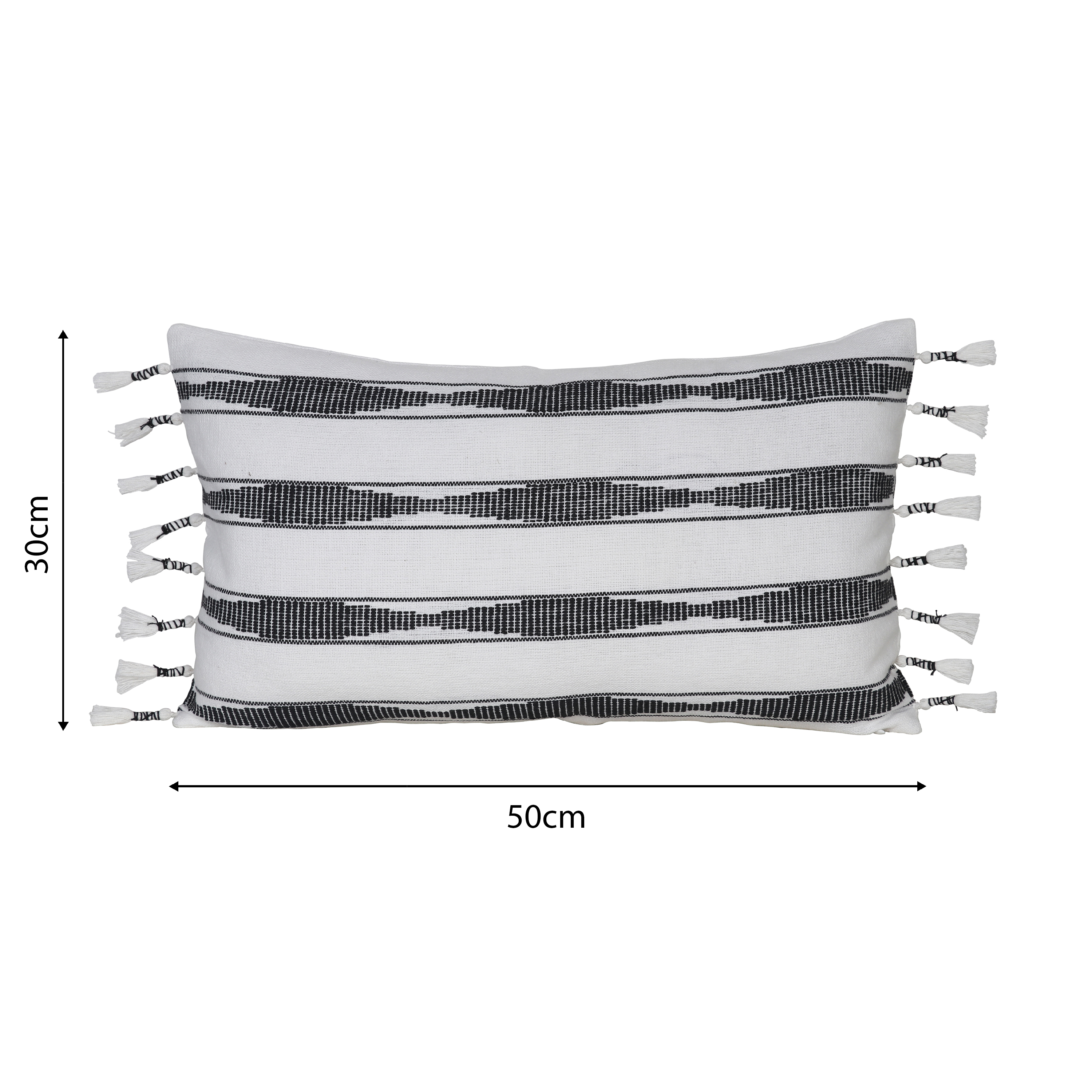 Almofada Jayan 30x50 cm branco e preto - 7