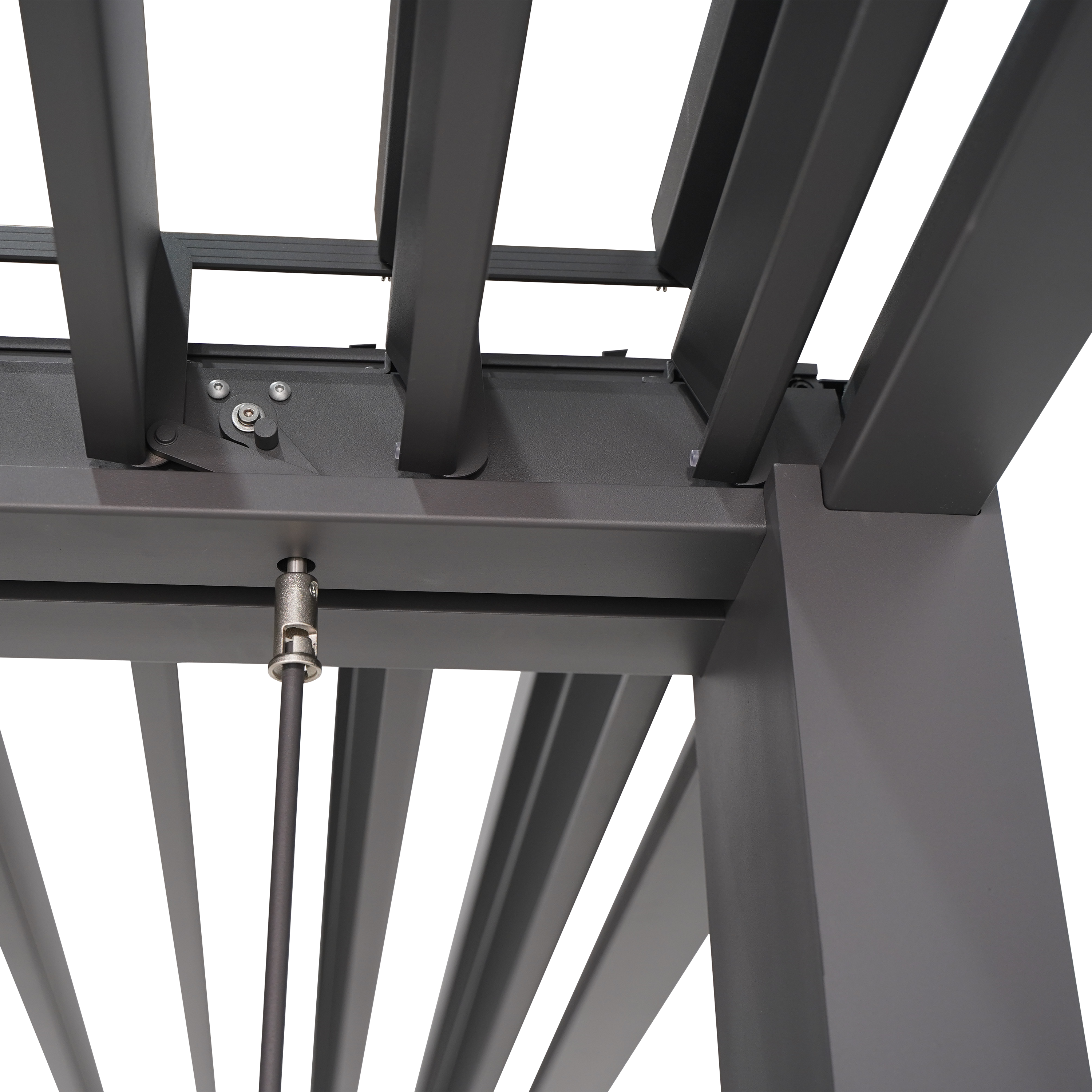 Pergola in alluminio grigio scuro 4 x 4 m - Modus NATERIAL - 16