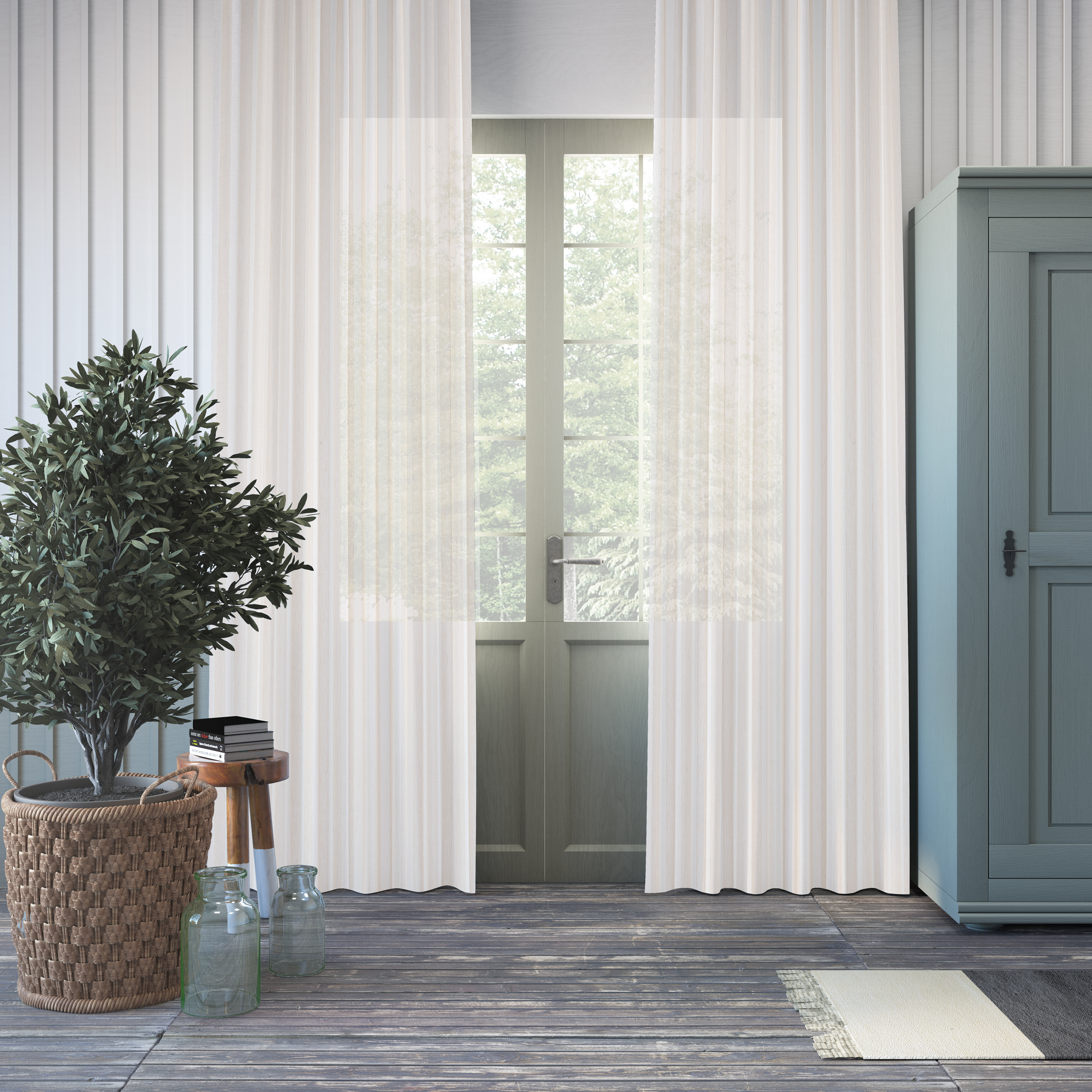 Firana na taśmie Tamara 200 x 280 cm biało-beżowa Inspire - 2