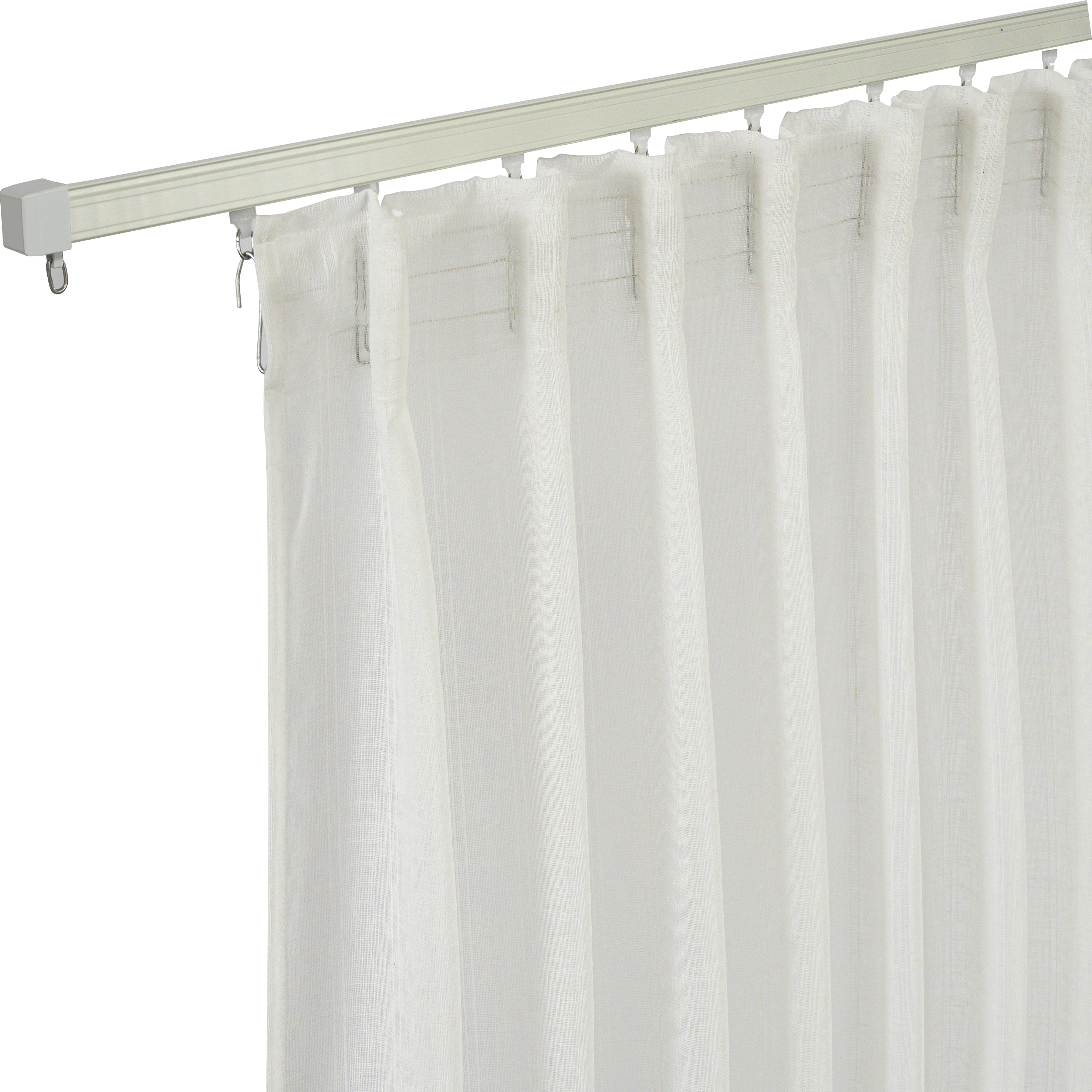 Producto Alcampo Cortina Visillo Translúcido Color Azul Con Diseño De