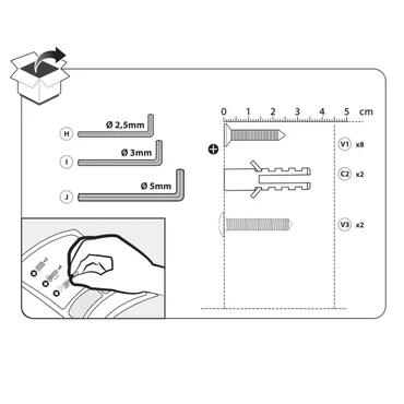 Guía puerta corredera aluminio Loft negra fijación pared 186cm Artens - 8
