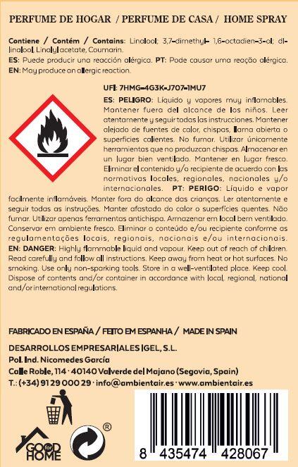 Ambientador spray 500ml SANDALO/BERGAMOTA - 3