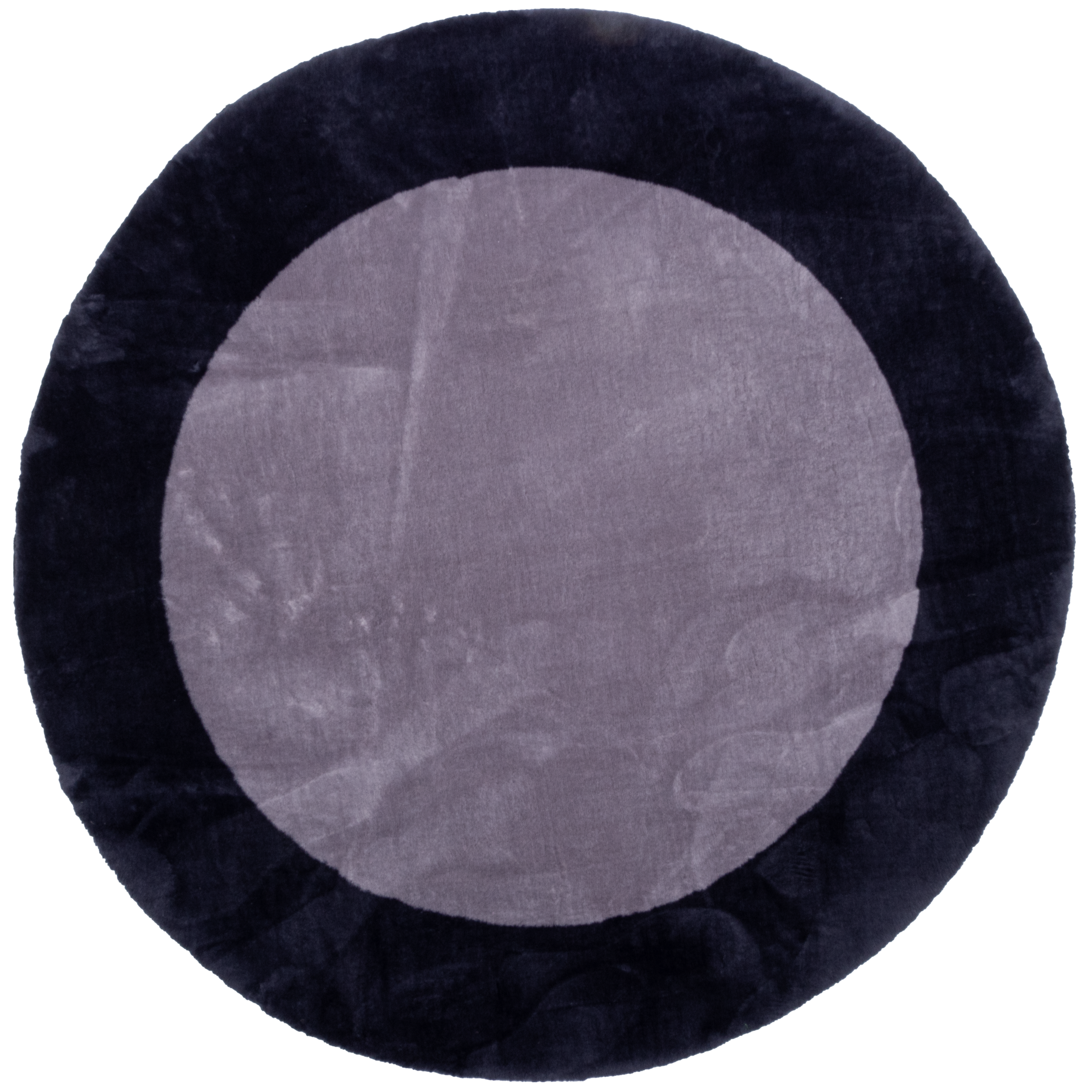 Dywan okrągły Design Ramka antracytowo-czarny śr. 120 cm