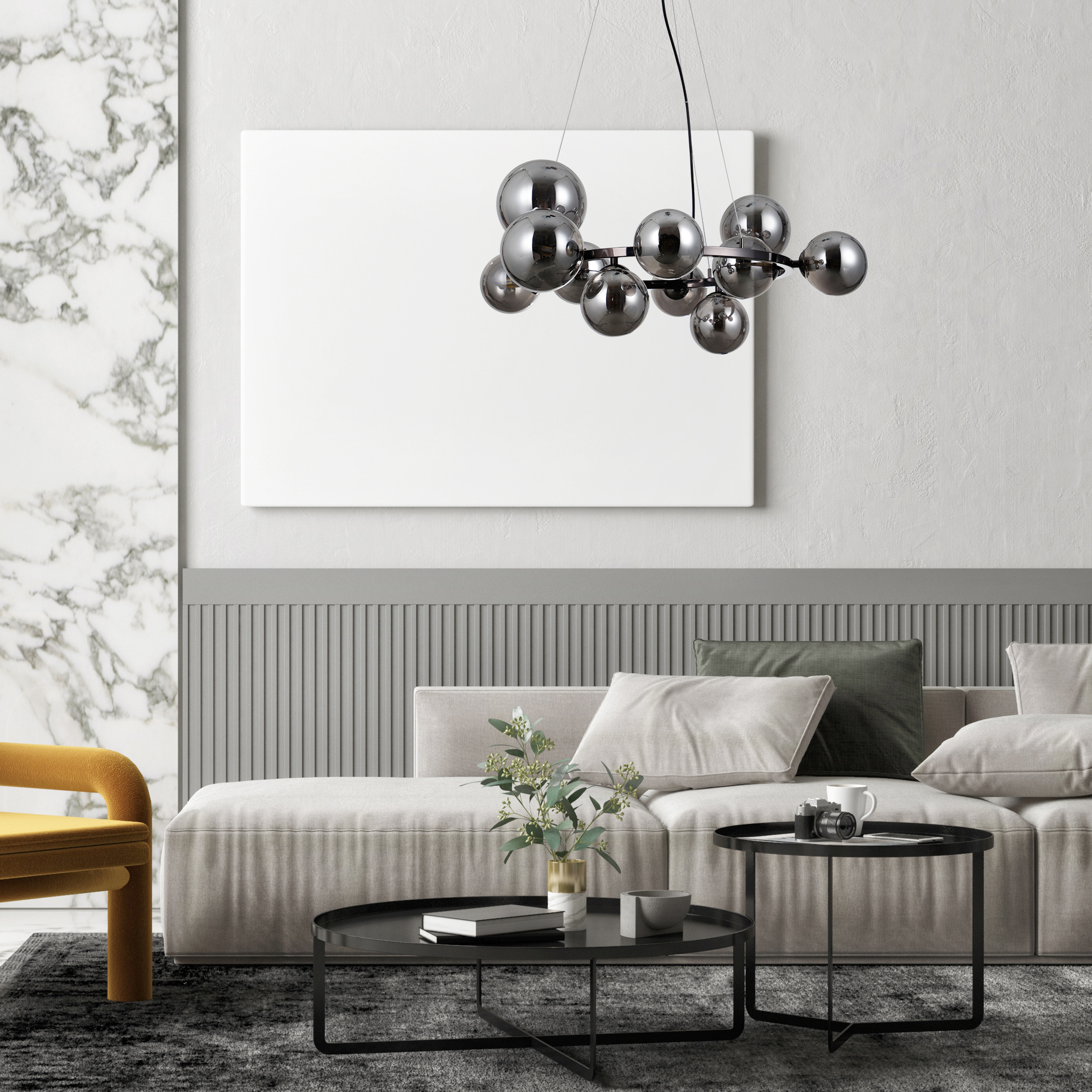 Lampa wisząca Canello czarna 11 x G9 Italux - 2