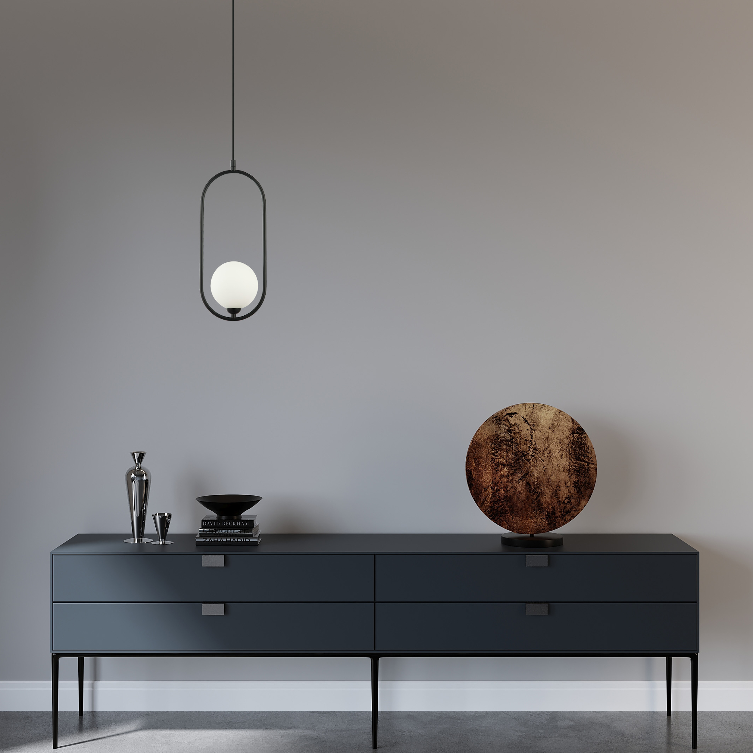 Lampa wisząca Lupus czarna G9 Italux - 2