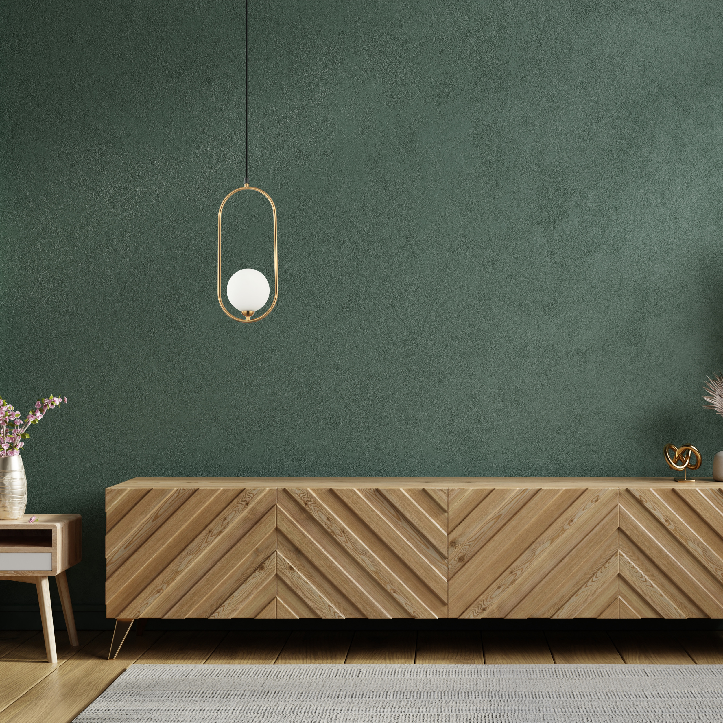 Lampa wisząca Lupus złota G9 Italux - 3