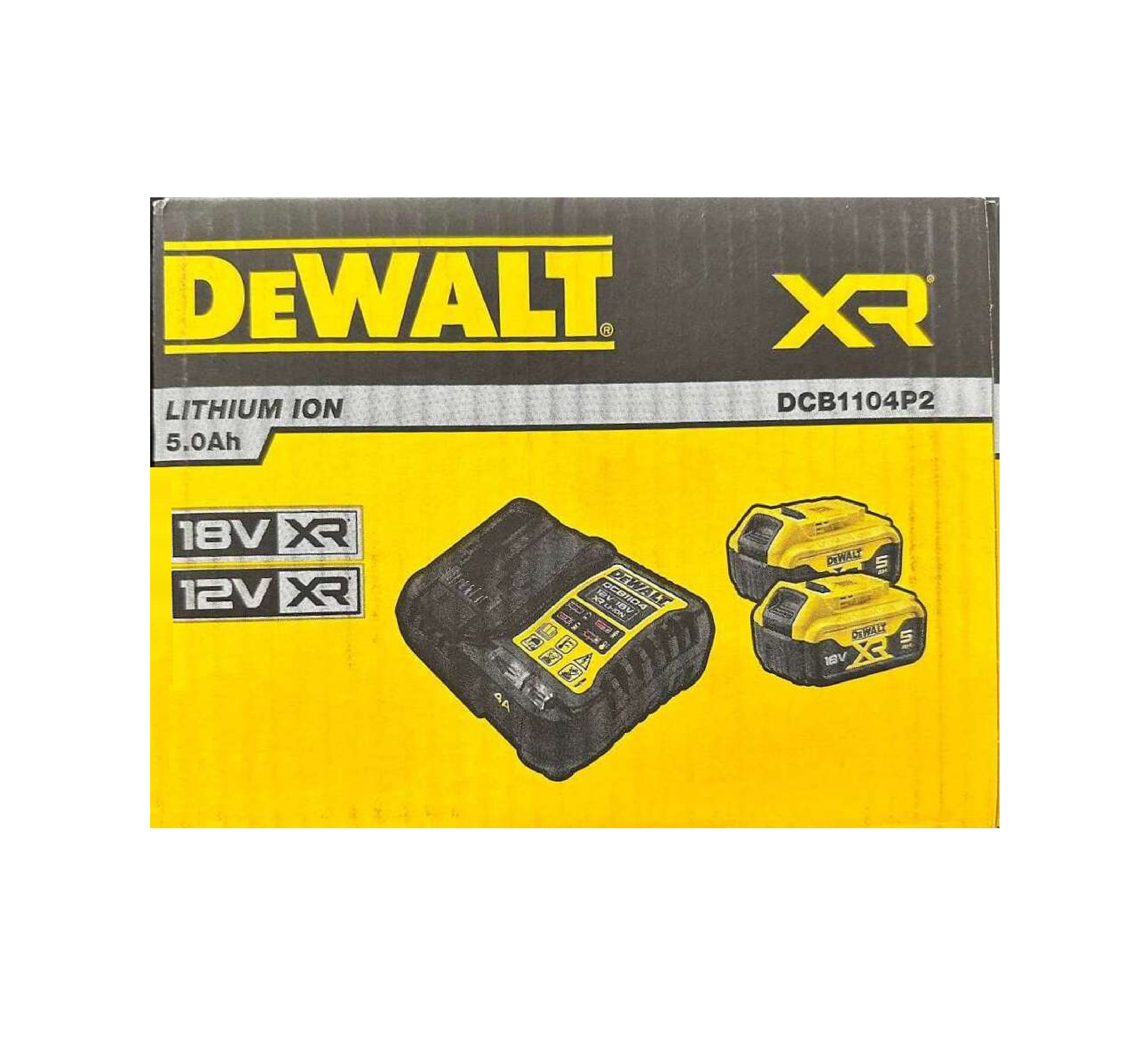 Zestaw akumulator i ładowarka 18V 2x5Ah DCB1104P2-QW DEWALT - 2