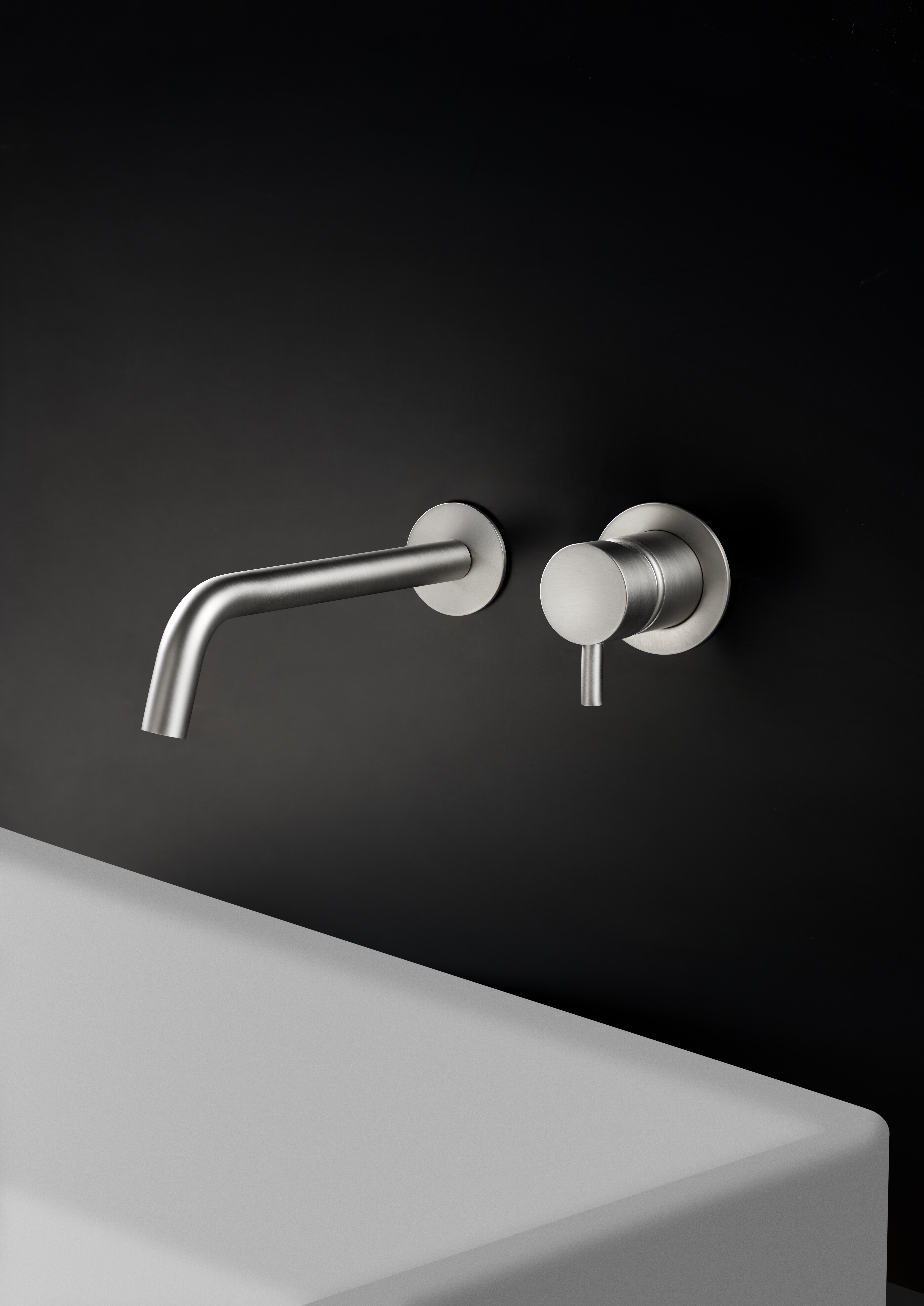 Grifo lavabo empotrado monomando maier empotrado look cromo