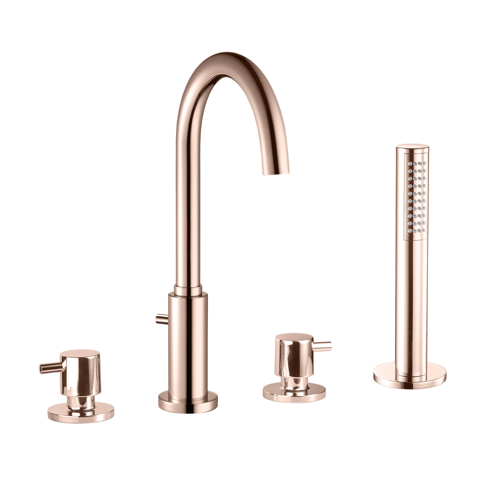 Grifo bañera repisa maier look oro rosa