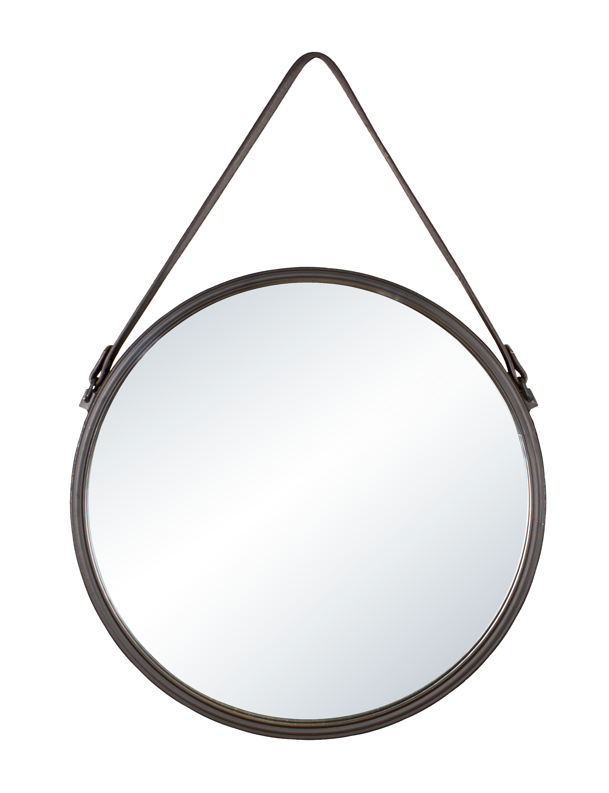 Espejo enmarcado redondo barbier negro inspire 41 x 41 cm