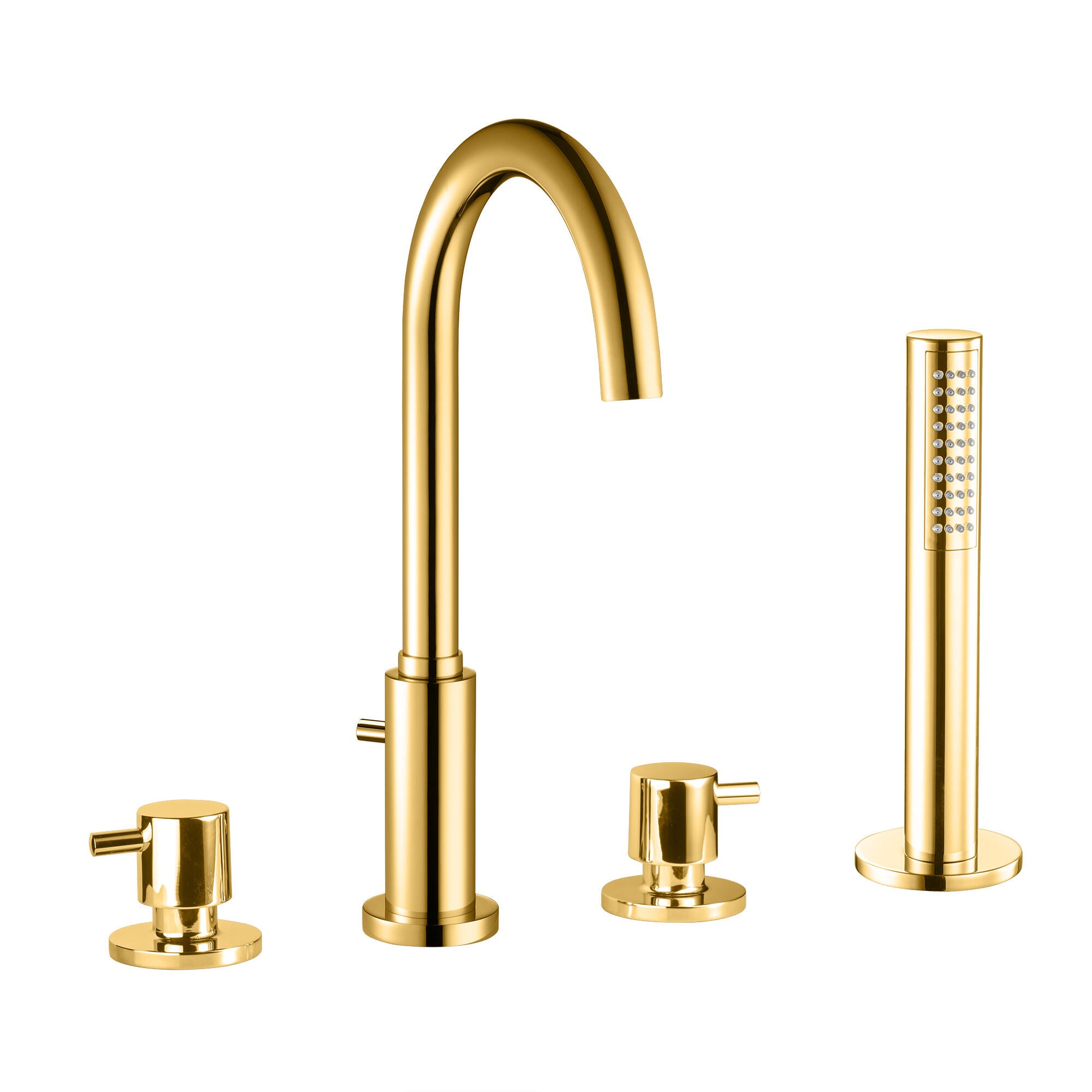 Grifo bañera repisa maier look oro brillo