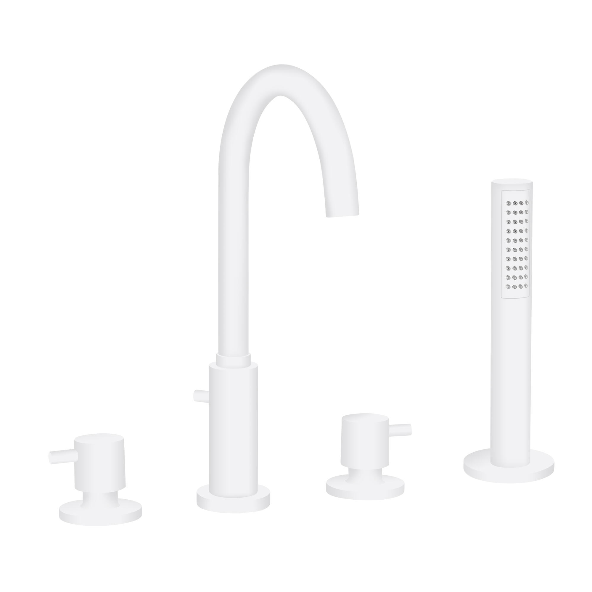 Grifo bañera repisa maier look blanco