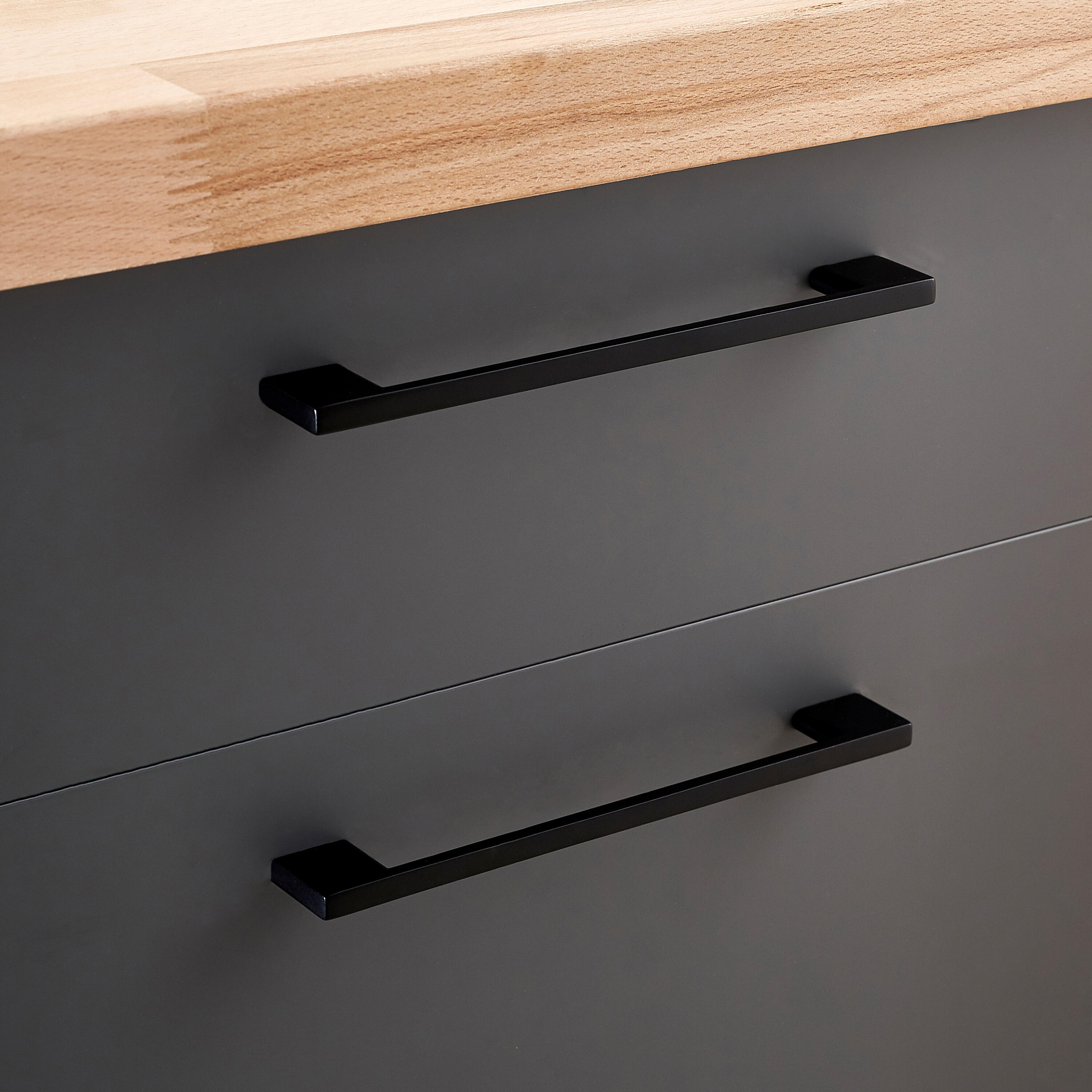 Maniglia per mobili INSPIRE John in zama nero verniciato opaco interasse 160 mm, 4 pezzi - 5