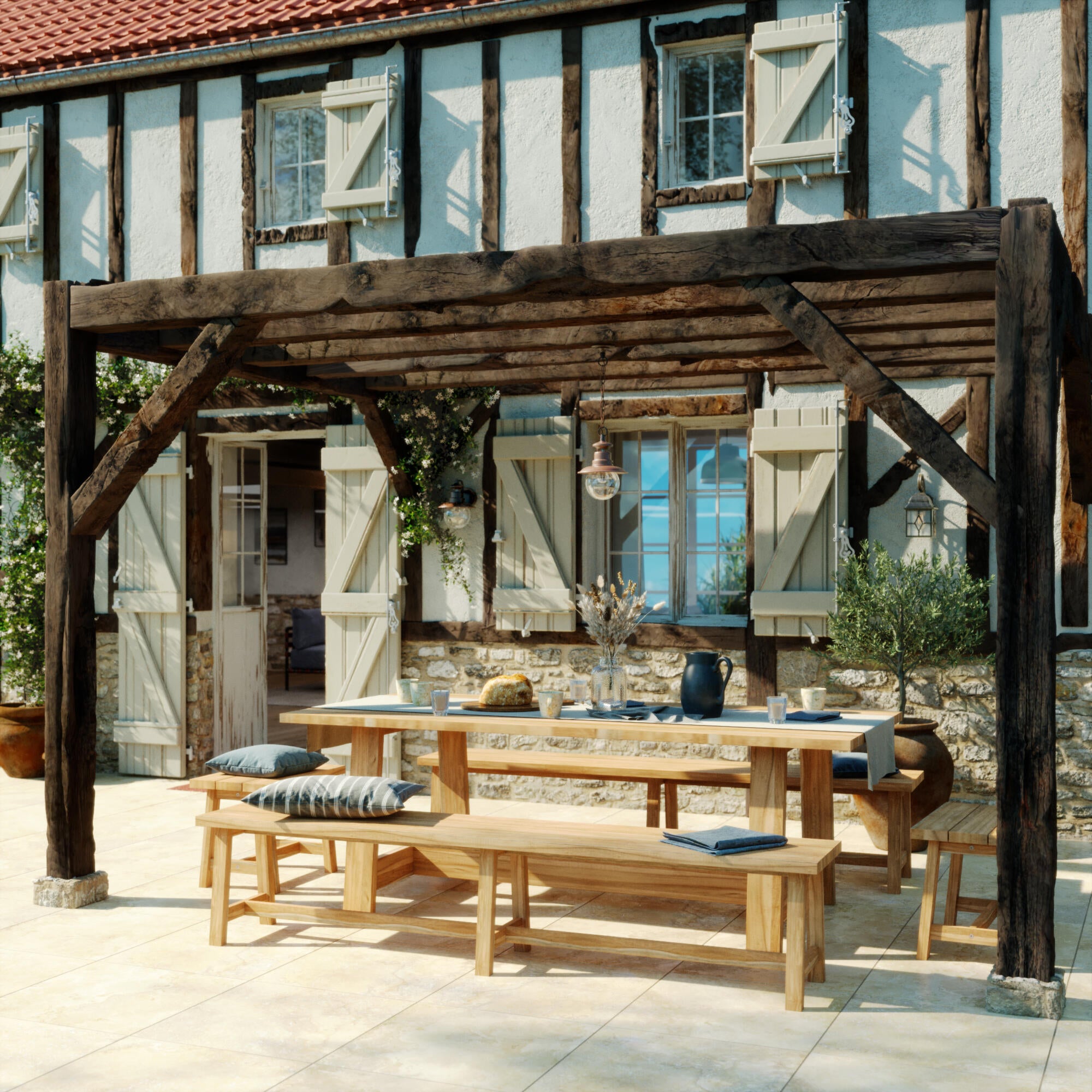 Kinkiet zewnętrzny RUST MARINA IP44 patyna E27 INSPIRE - 3